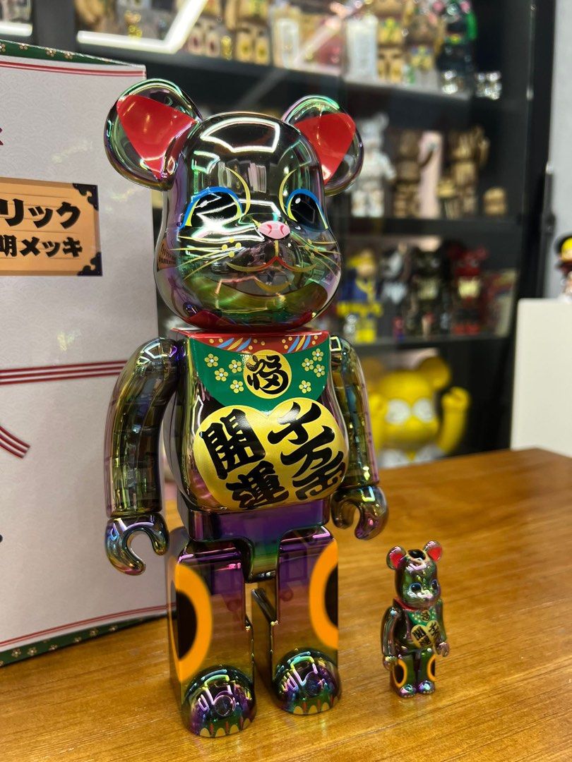 BE@RBRICK 招き猫 開運 銀×千万両 金 100％ & 400％