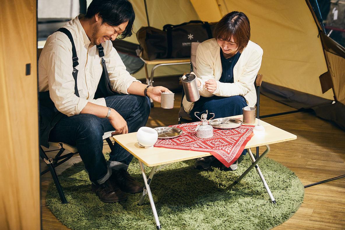 廃盤 peak LV-100T ワンアクションローテーブル竹 廃盤 peak LV-100T