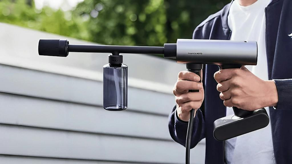 洗車や庭掃除も捗るよ。デザインもクールなポータブル高圧洗浄機「HOTO