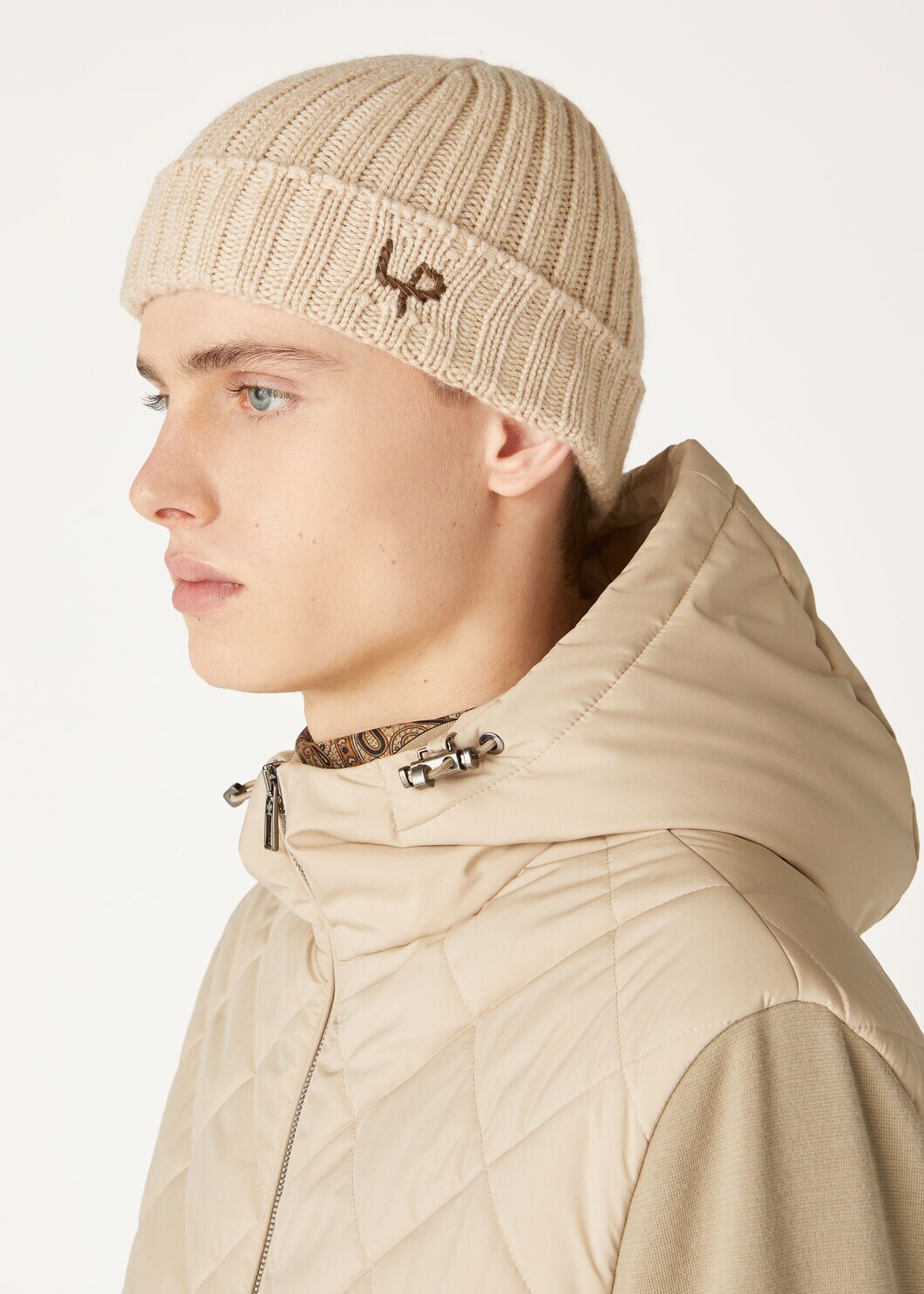 Loro Pianaロロピアーナリブ編みニット帽