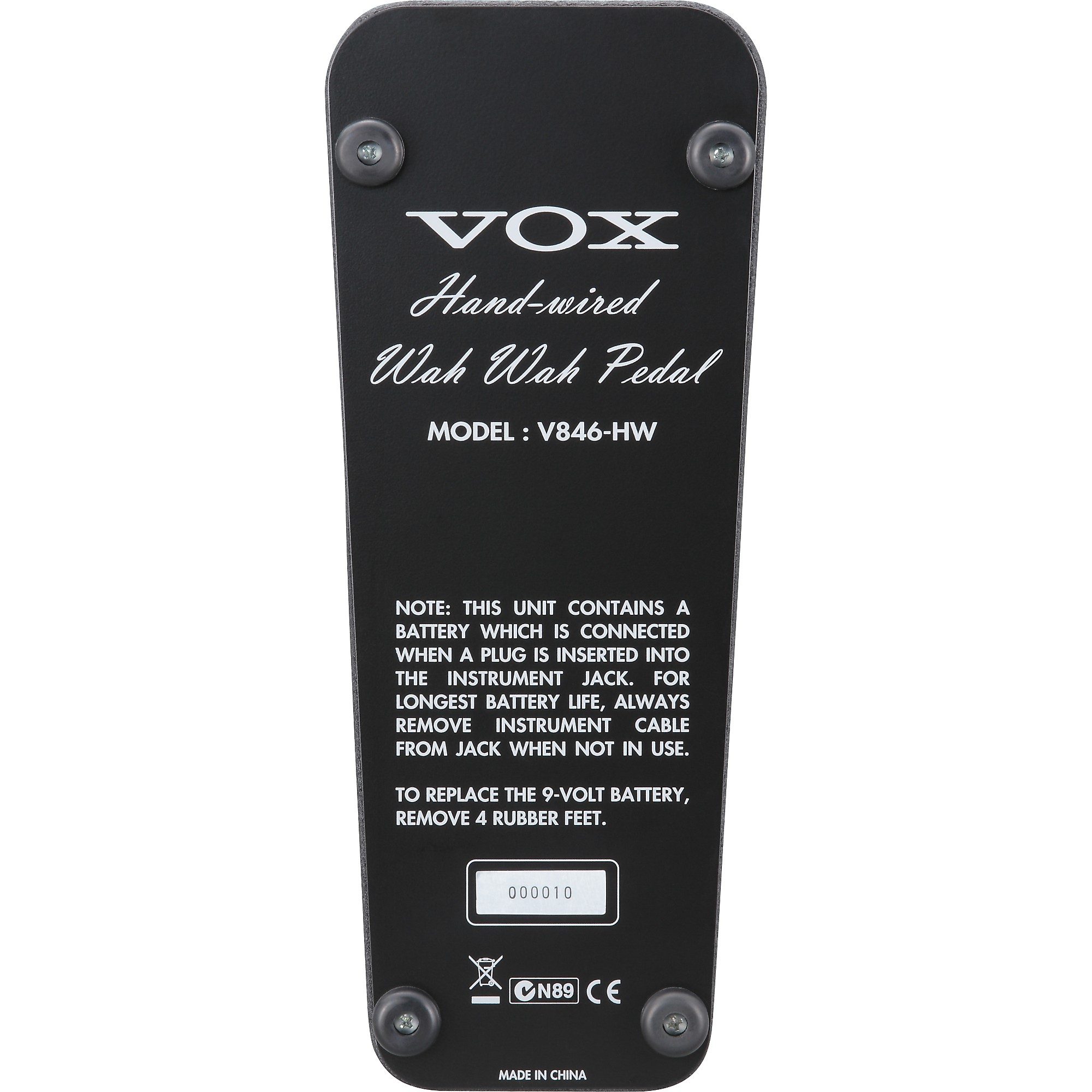 Vox V846-HW Hand-Wired Wah Guitar Effects Pedal | Music & Arts