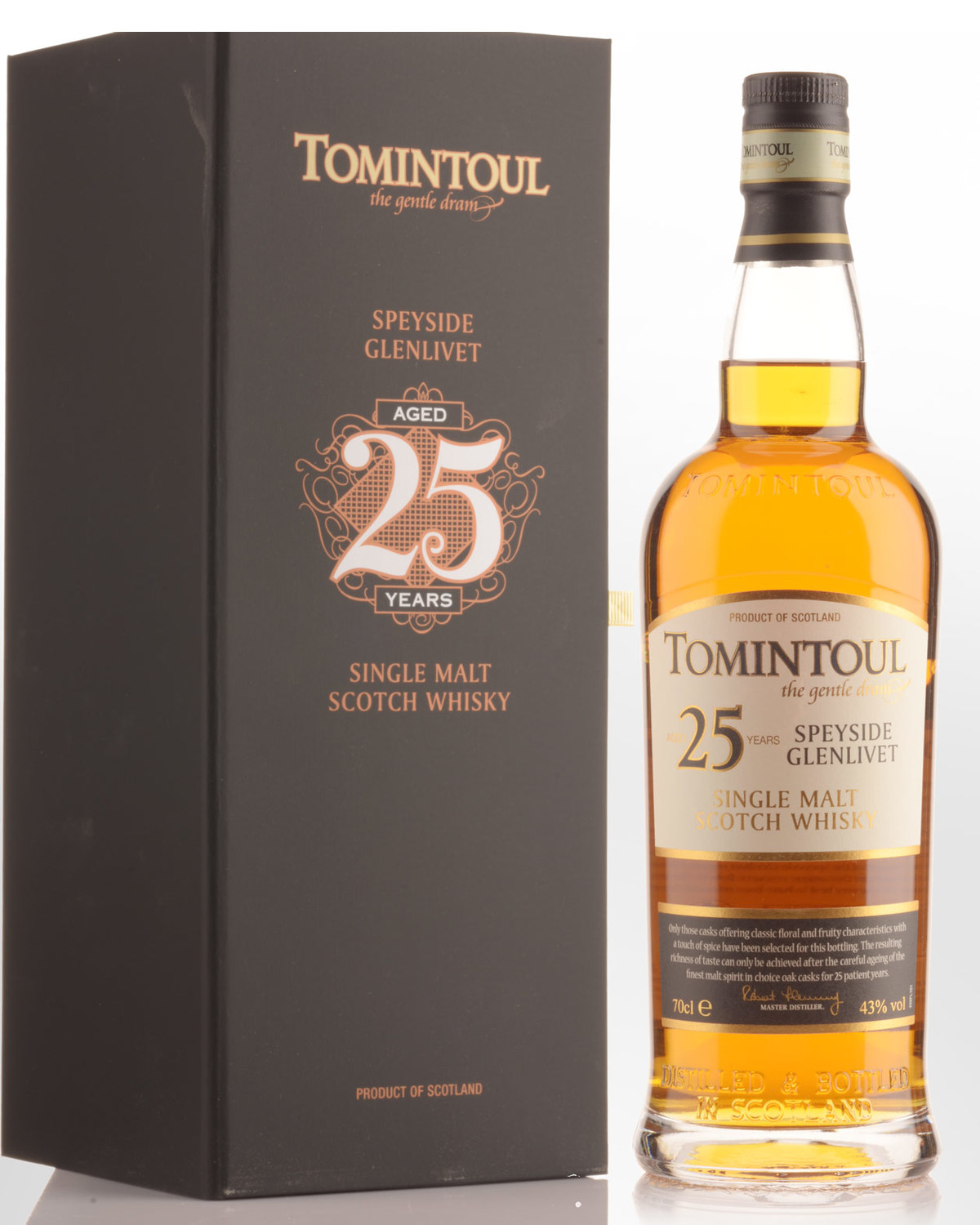 Tomintoul 25 Year Old Single Malt Scotch Whisky (700ml) | Nicks