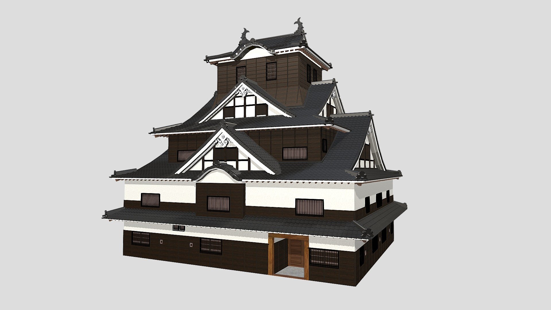 43 復元 米子城 作り方 : 『総帥の自画自賛！』 No5029 額装 米子城