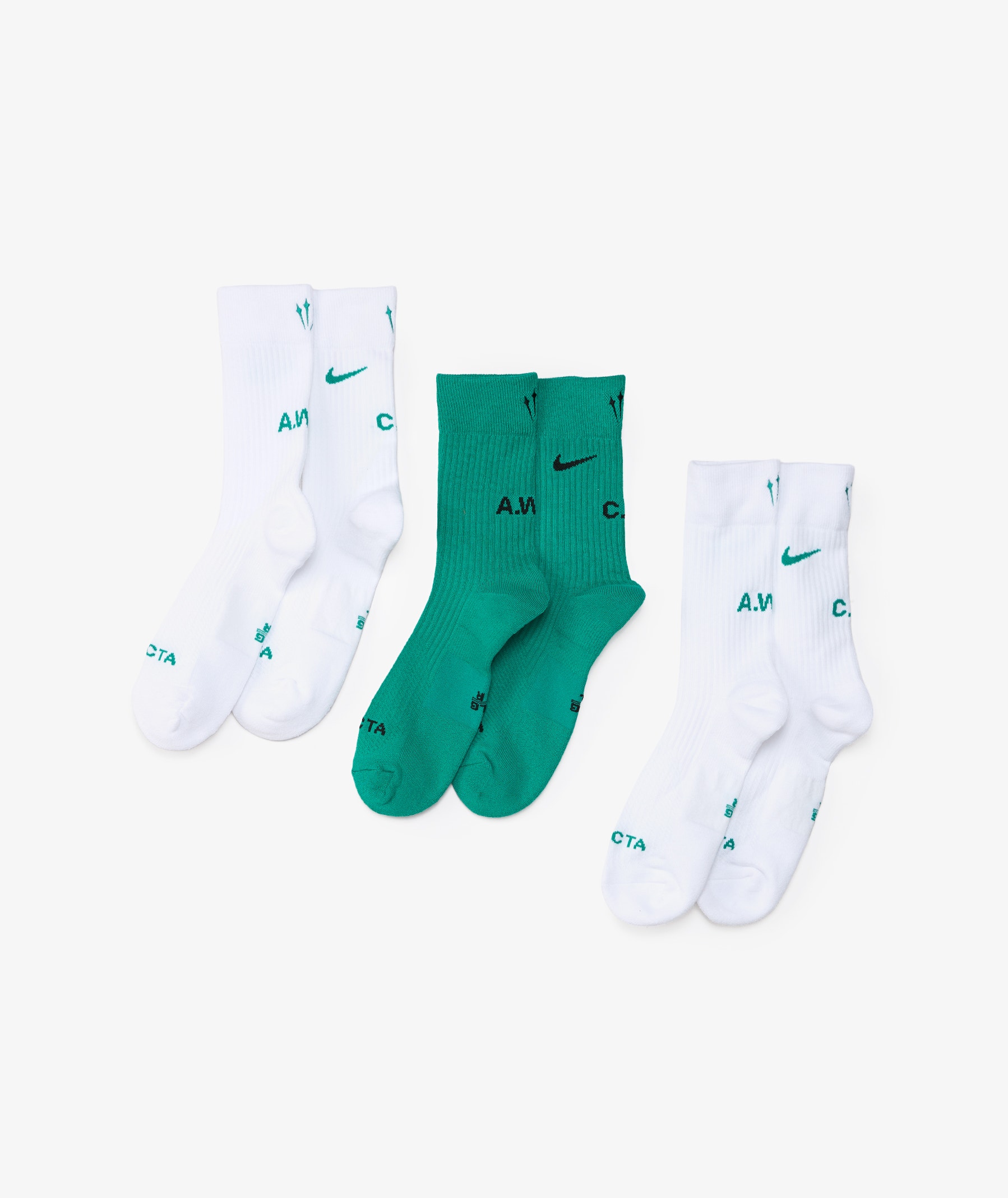 White Nike NOCTA Crew Socks - 3 Pack x Drake | SVD