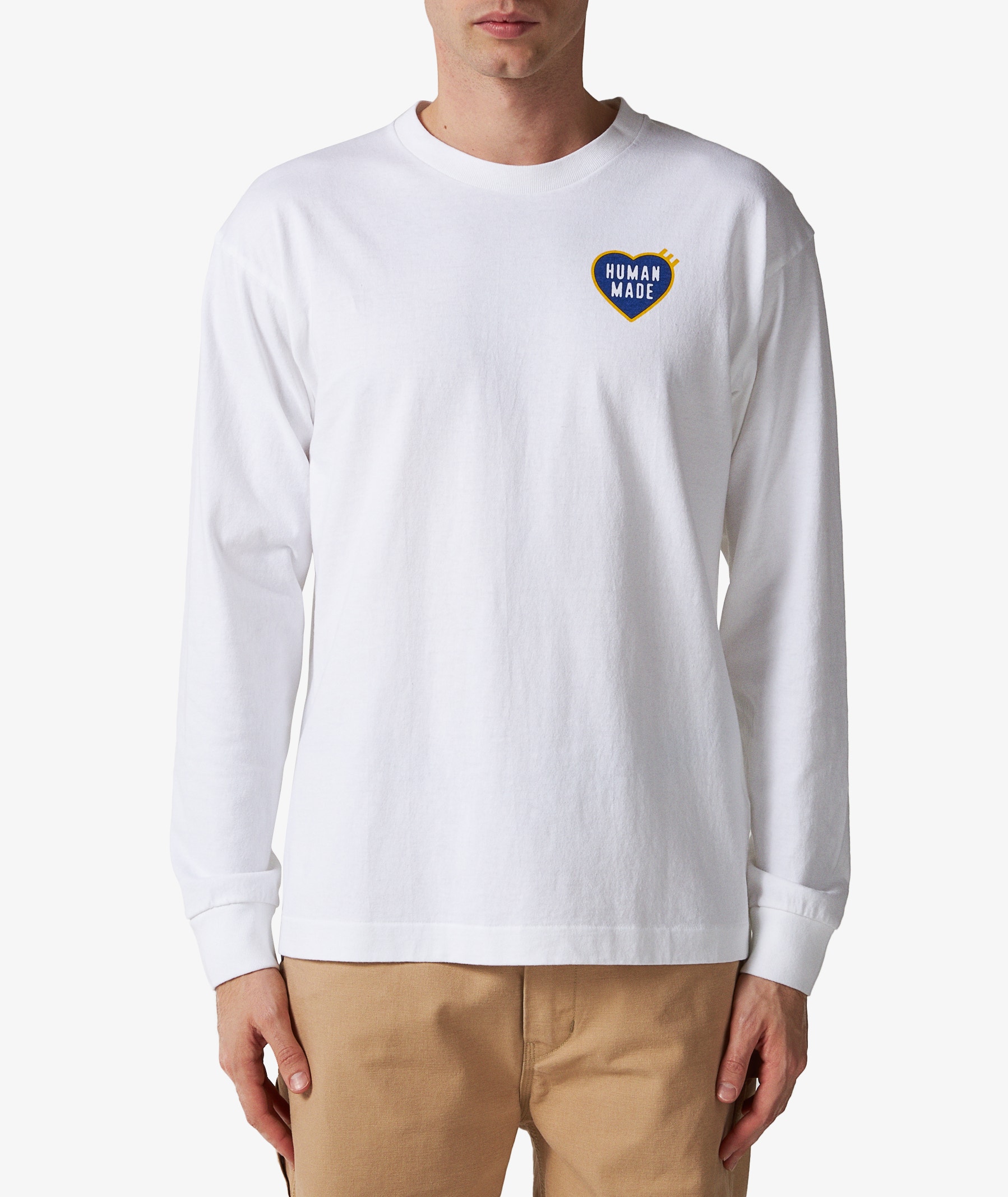 HUMAN MADE Graphic Long Sleeve T-Shirt in White | SVD
