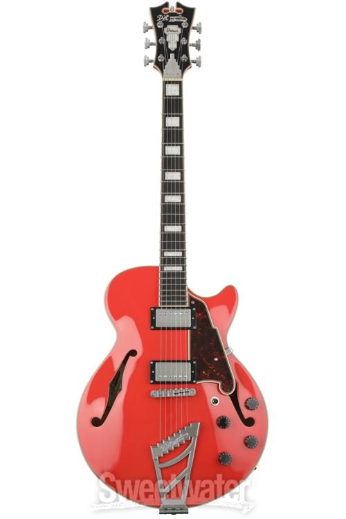 D'Angelico Premier SS - Fiesta Red with Stairstep Trapeze