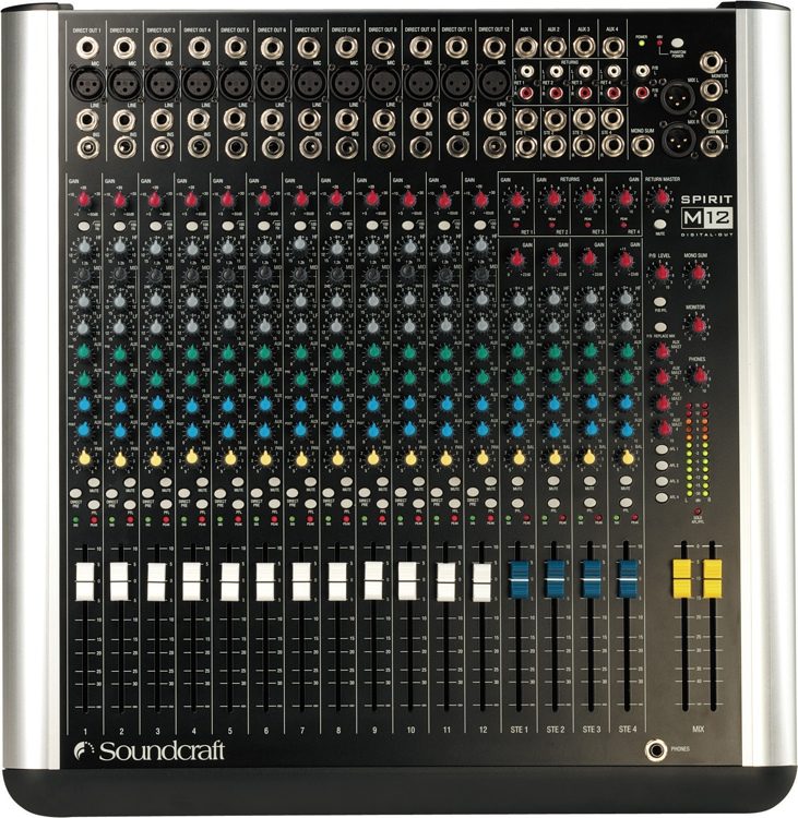 Soundcraft Spirit M12 12chミキサージャンク！ Soundcraft Spirit M12