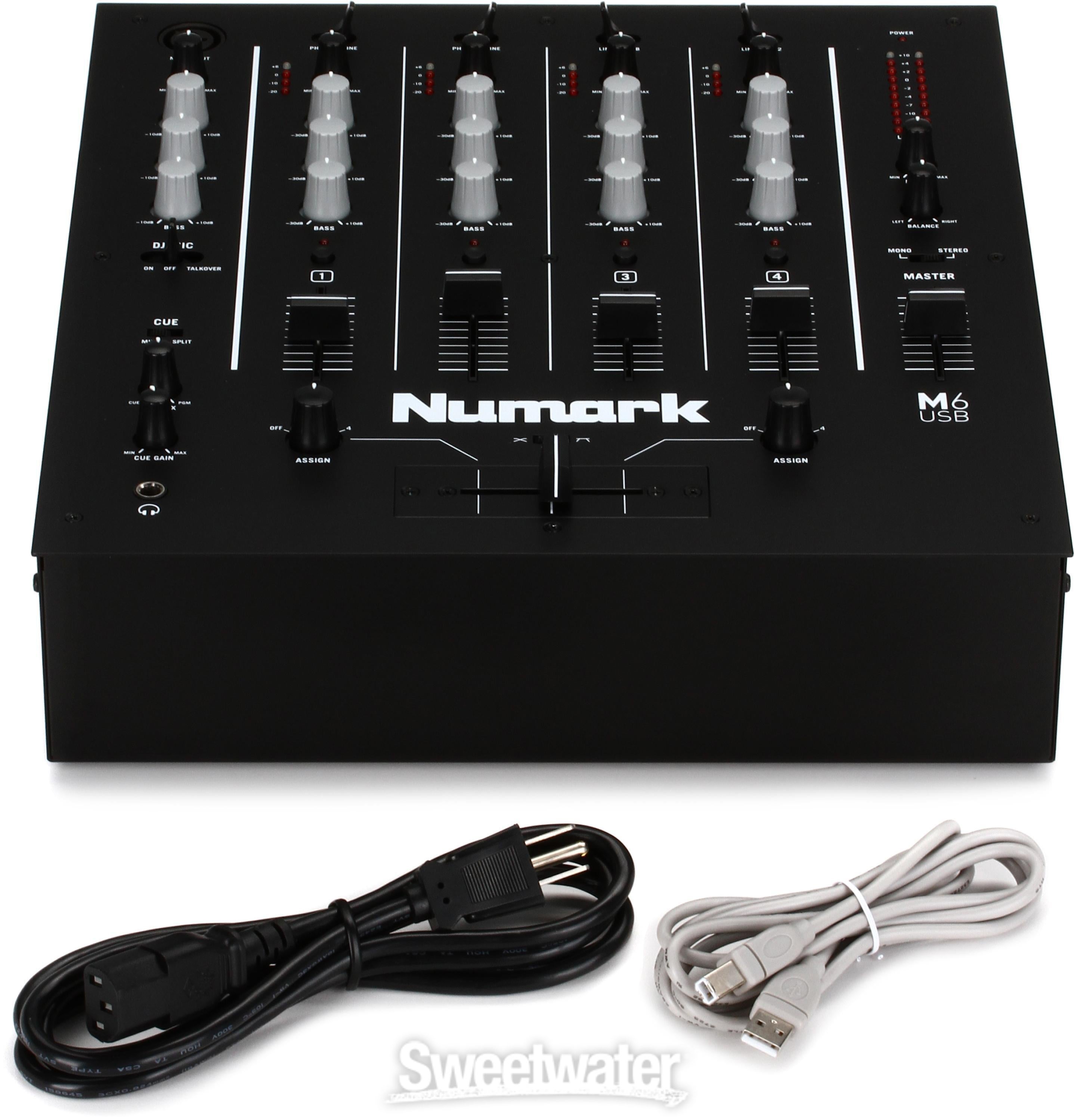 Numark M6 USB 4-channel DJ Mixer | Sweetwater