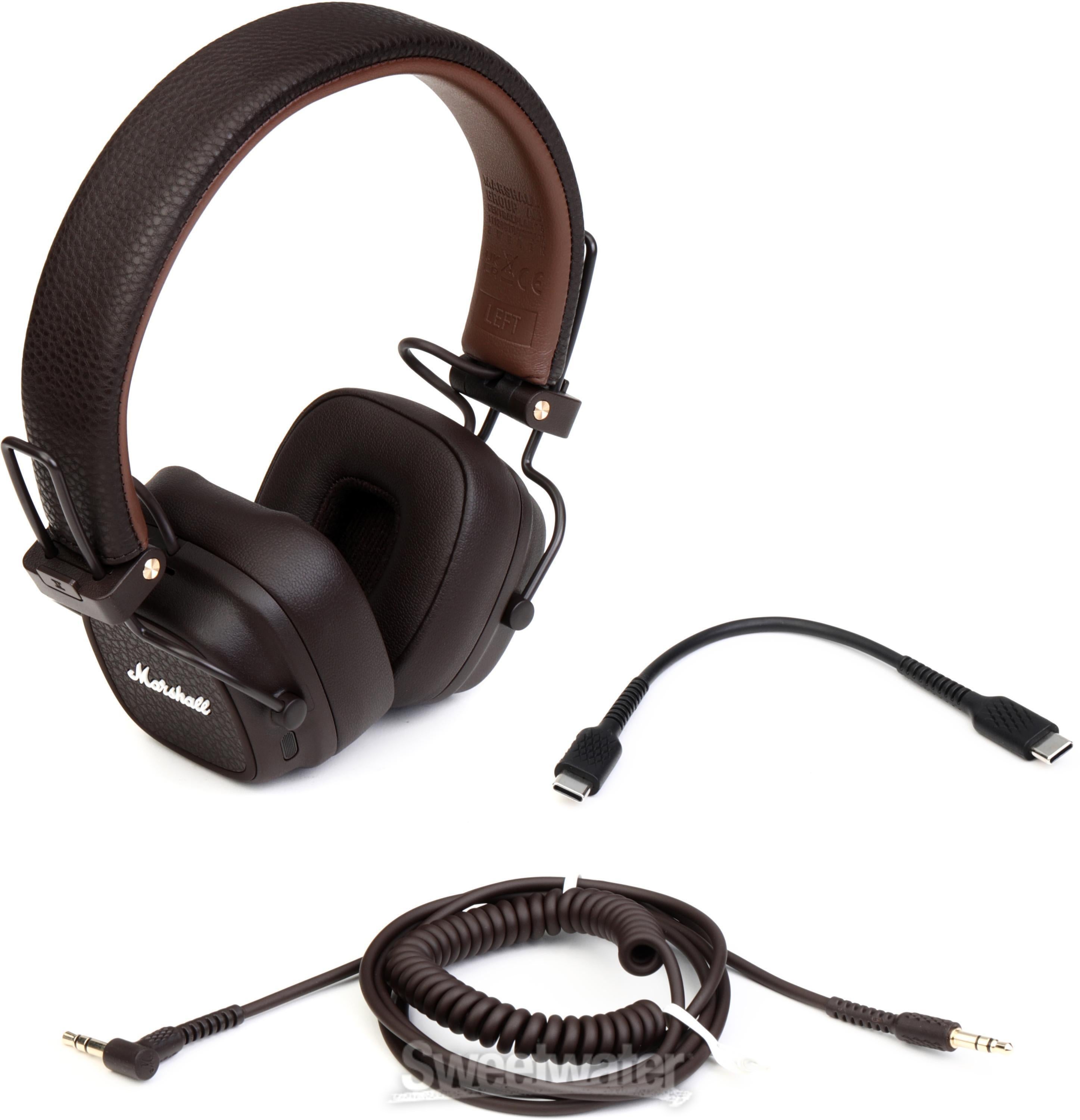 Marshall Major V Headphones with Bluetooth - Brown | Sweetwater