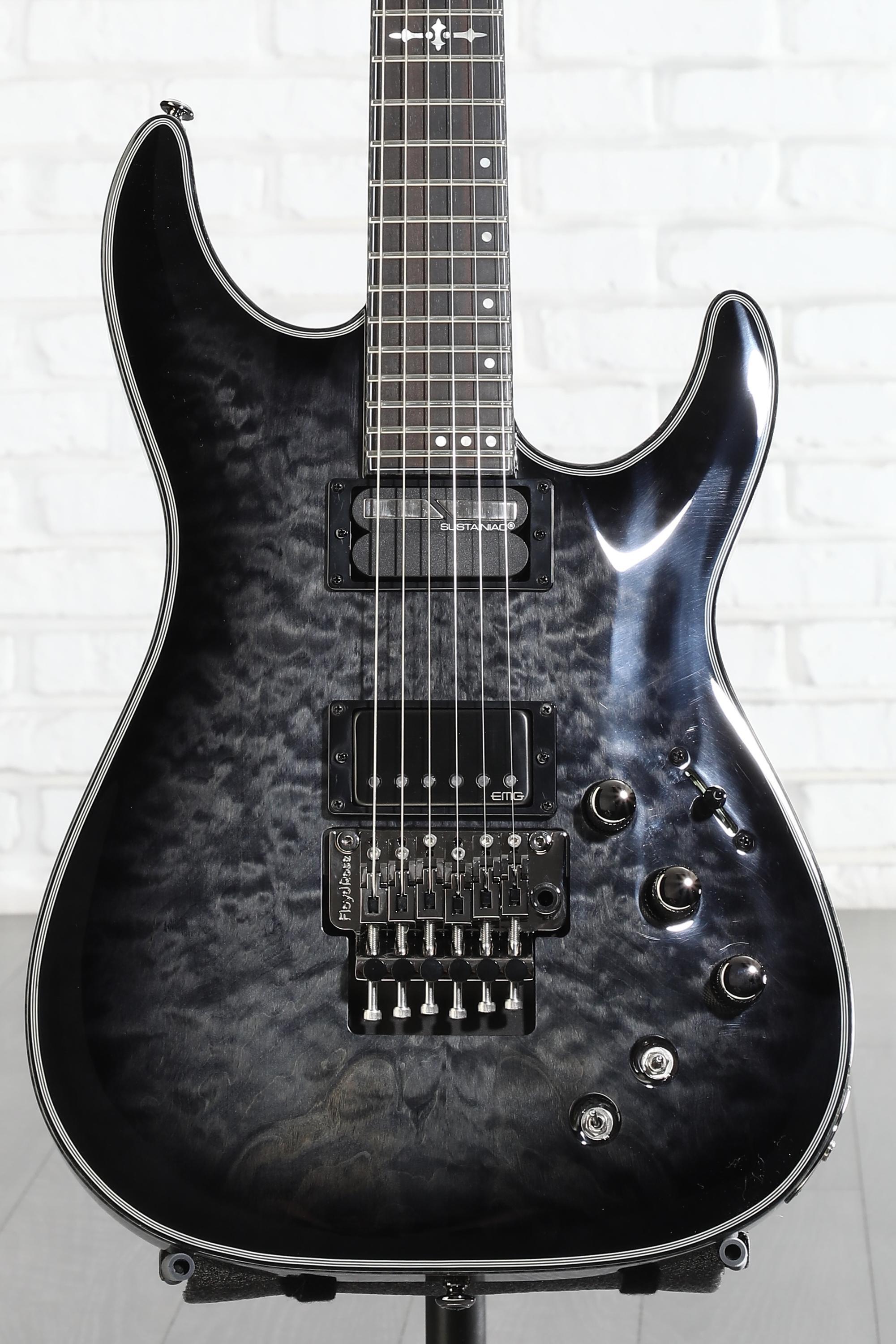 Schecter Hellraiser Hybrid C-1 FR-S Electric Guitar - Trans Black