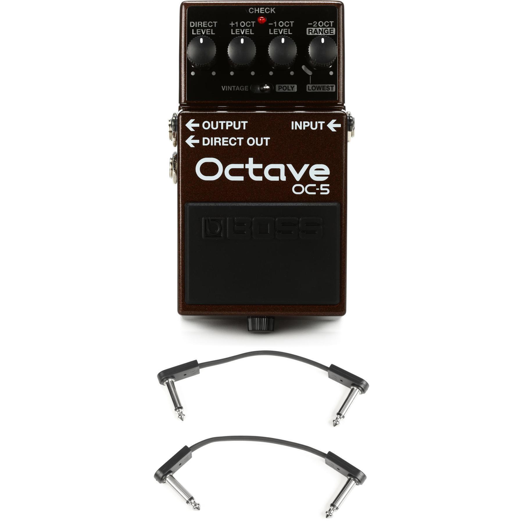 Boss OC-5 Octave Pedal with EBS Patch Cables | Sweetwater
