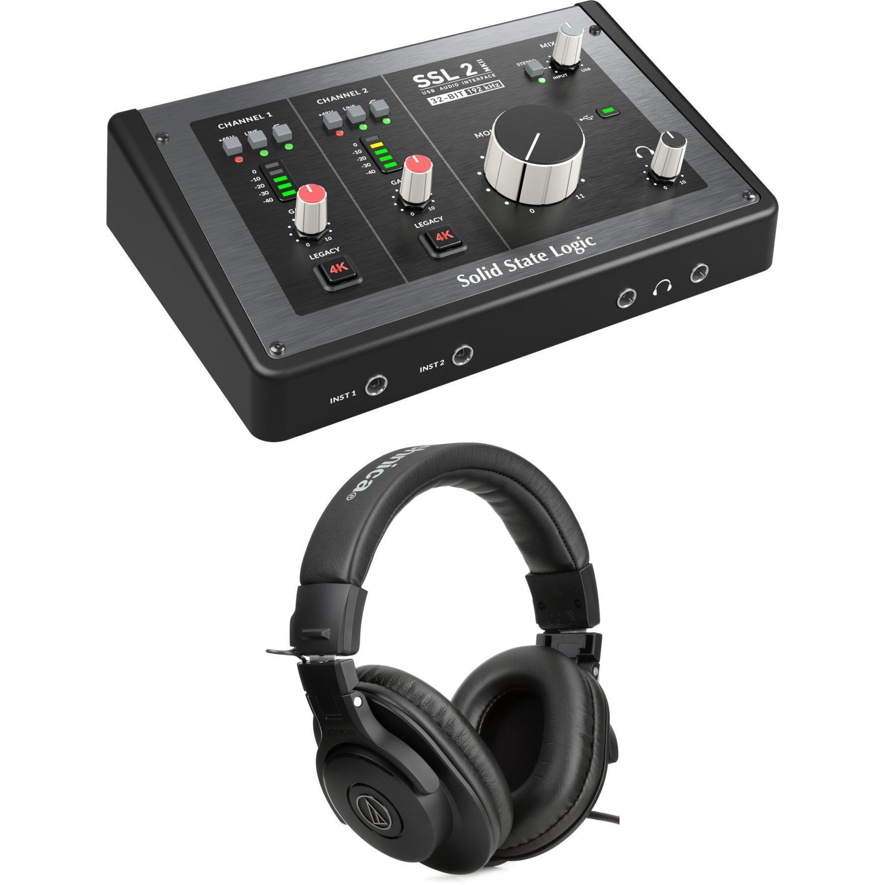 Solid State Logic SSL2 MKII 2 x 2 USB-C Audio Interface with ATH