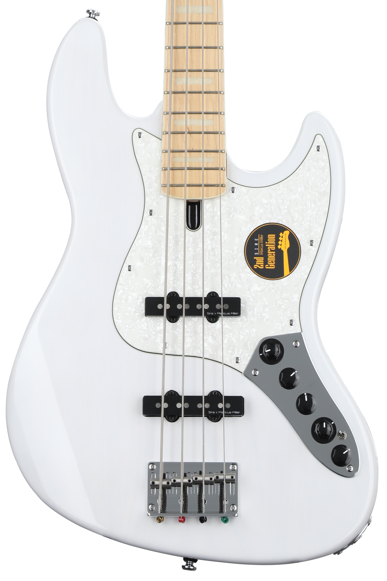 Sire Marcus Miller V7 Swamp Ash 4-string Bass Guitar - White