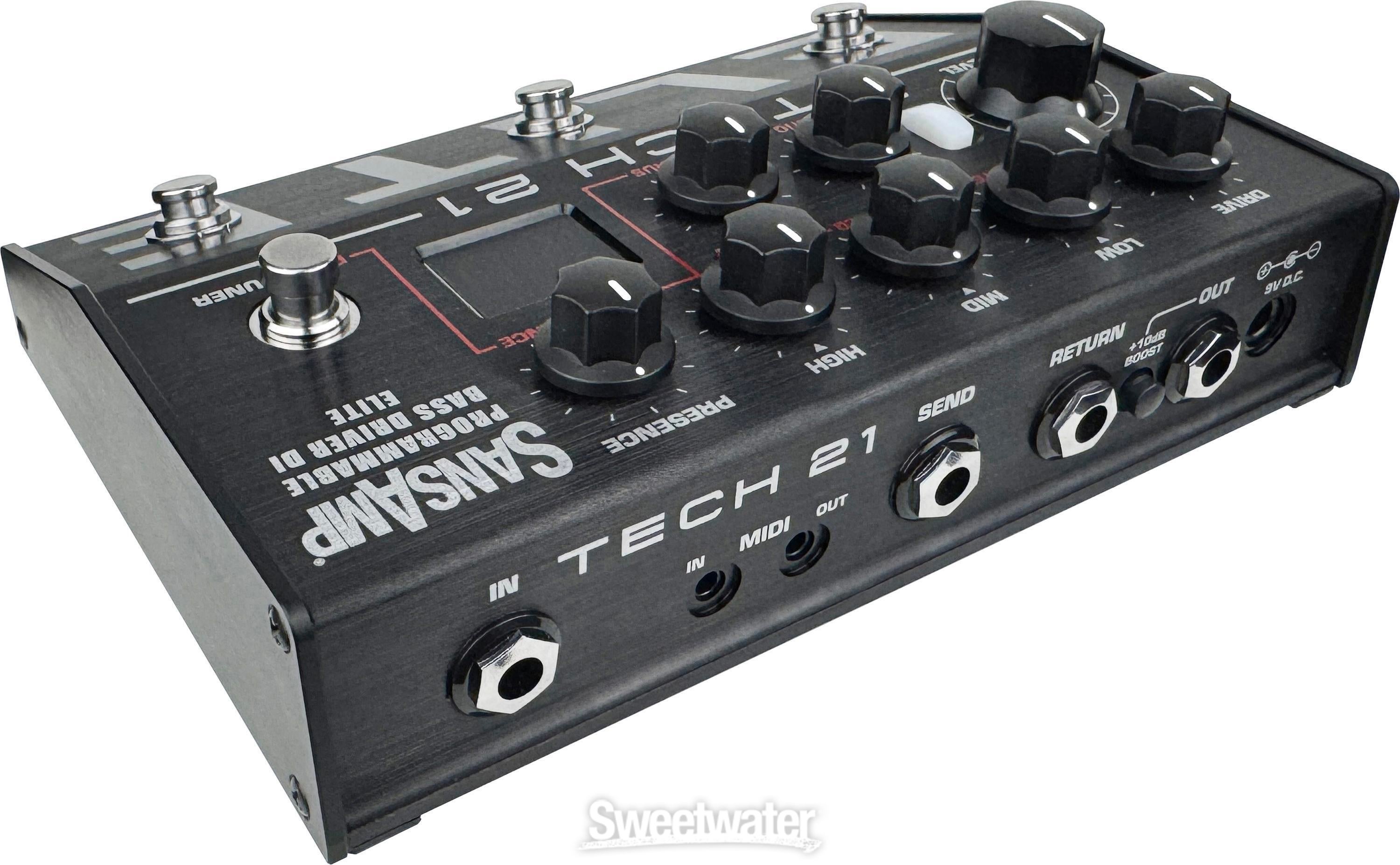 Tech 21 SansAmp Programmable Bass Driver ELITE Preamp Pedal