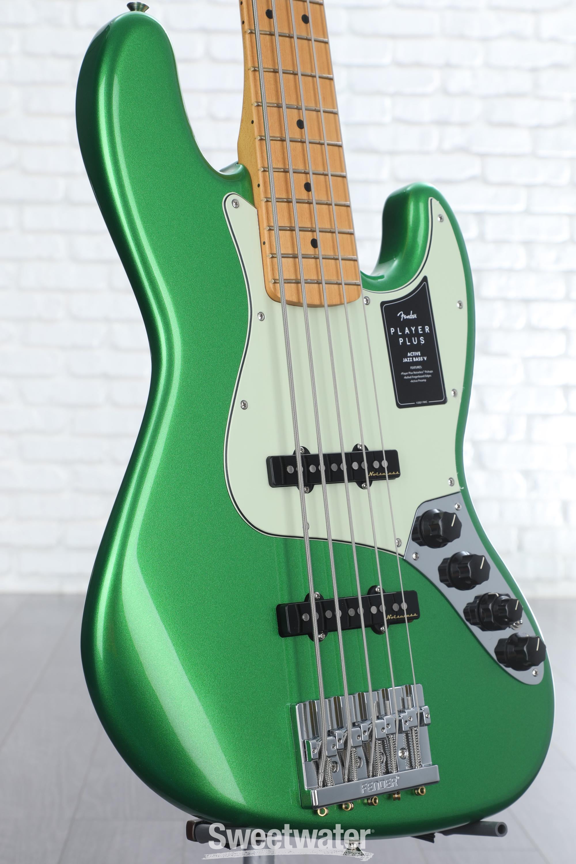 Fender Player Plus Active Jazz Bass V - Cosmic Jade with Maple