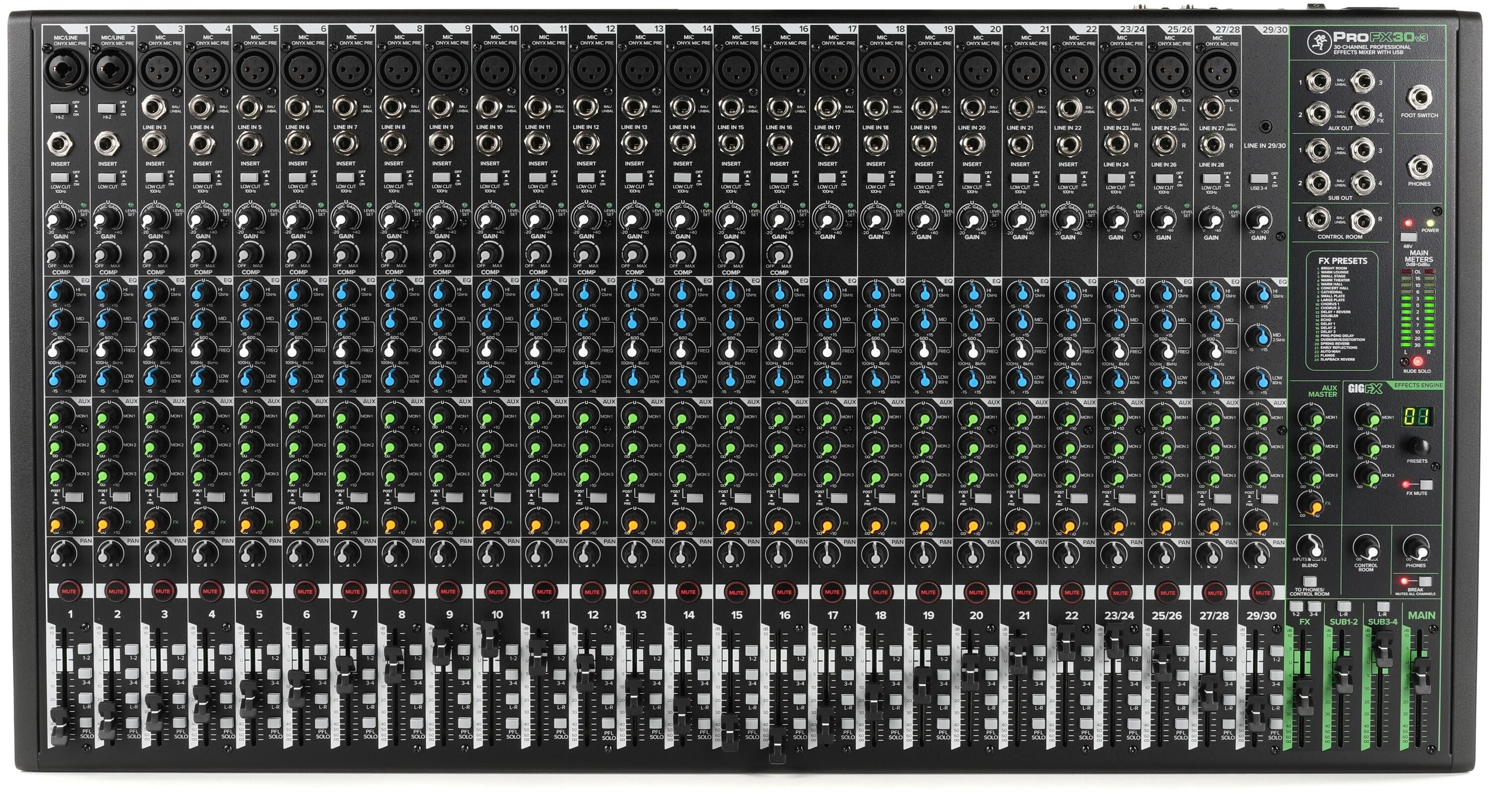 Mackie ProFX30v3 30-channel Mixer with USB and Effects | Sweetwater