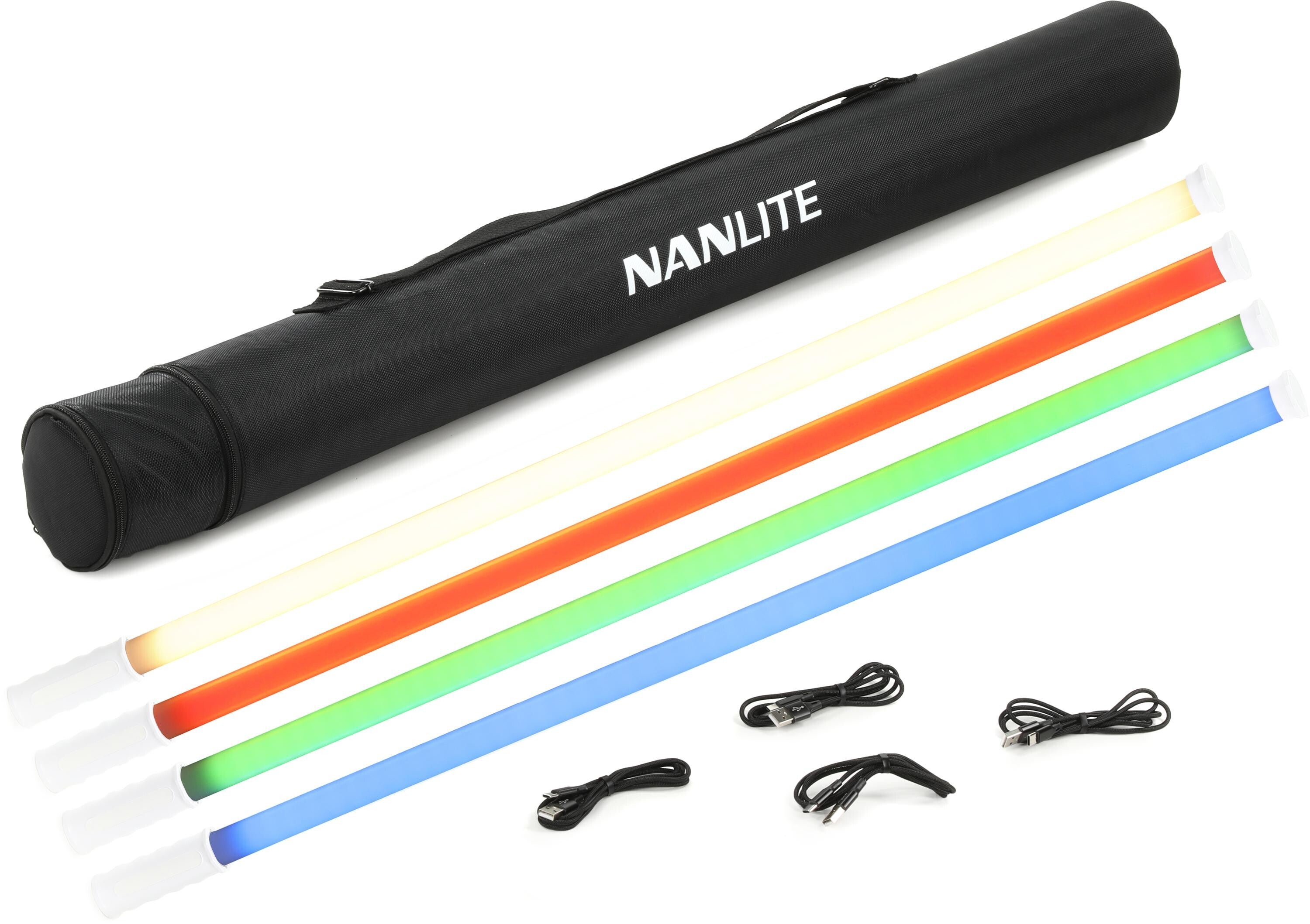 Nanlite PavoTube T8-7X 3-foot RGBWW LED Tube Light Kit (4-pack
