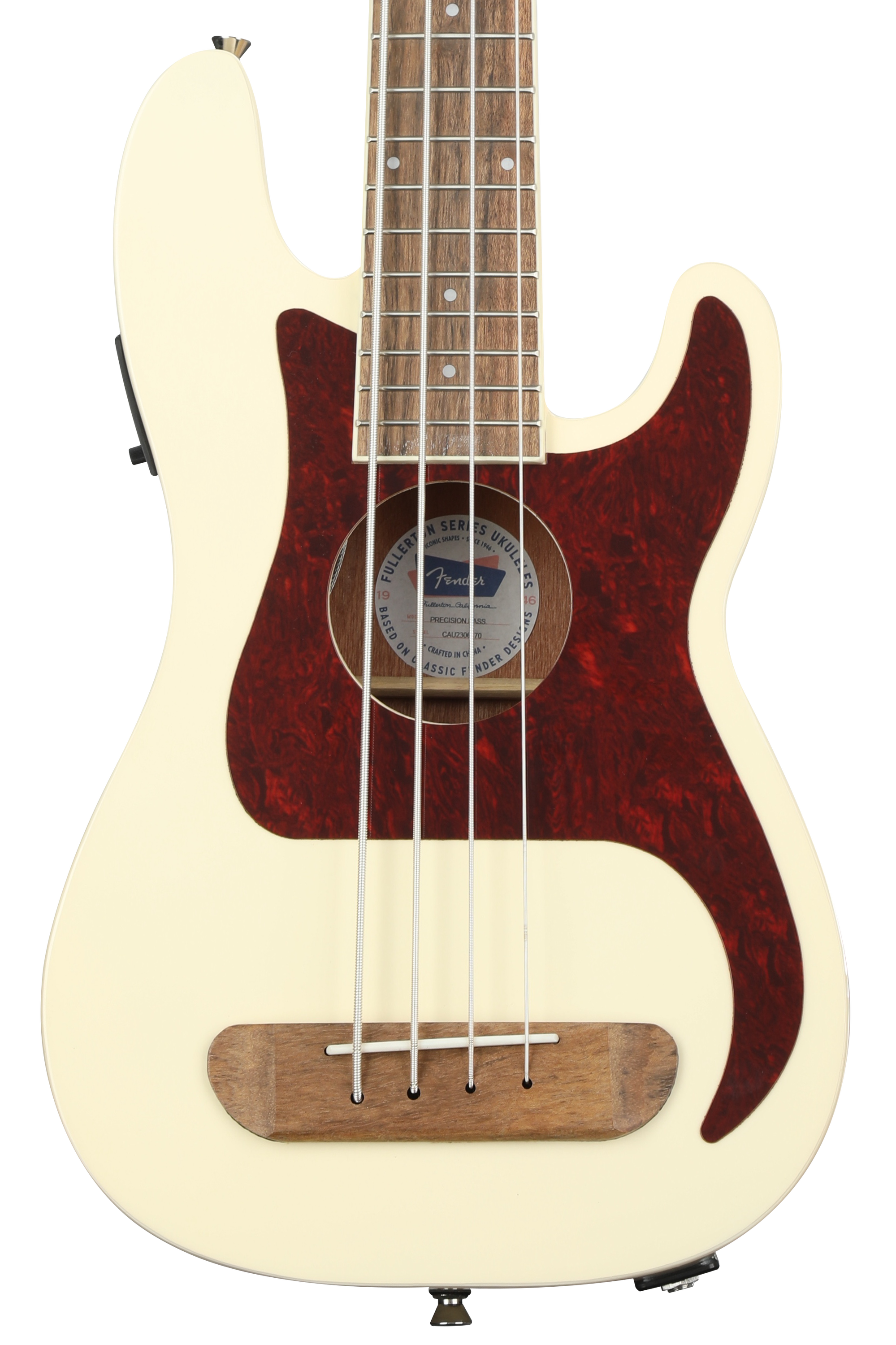 Fender Fullerton Precision Bass Uke - Olympic White | Sweetwater