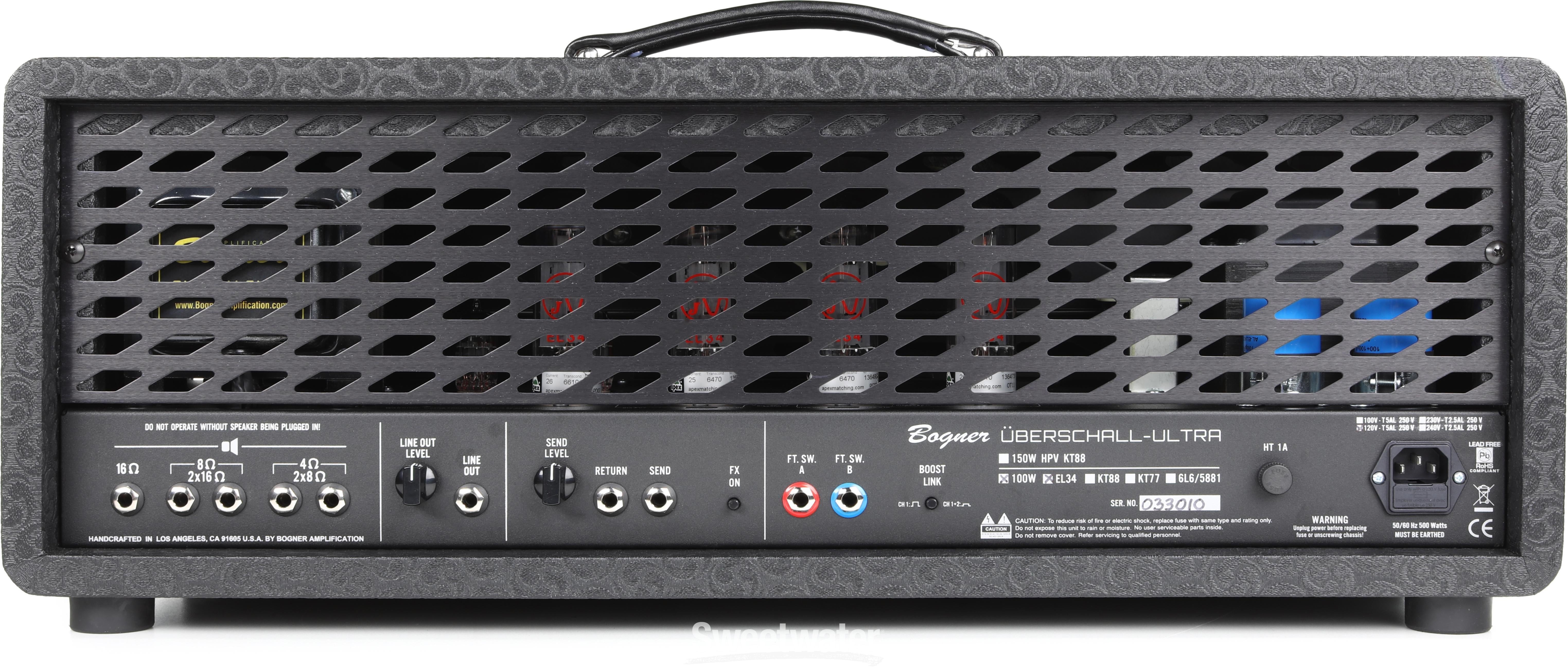 Bogner Uberschall Mk2 100-watt 2-channel Tube Head - EL34 Version