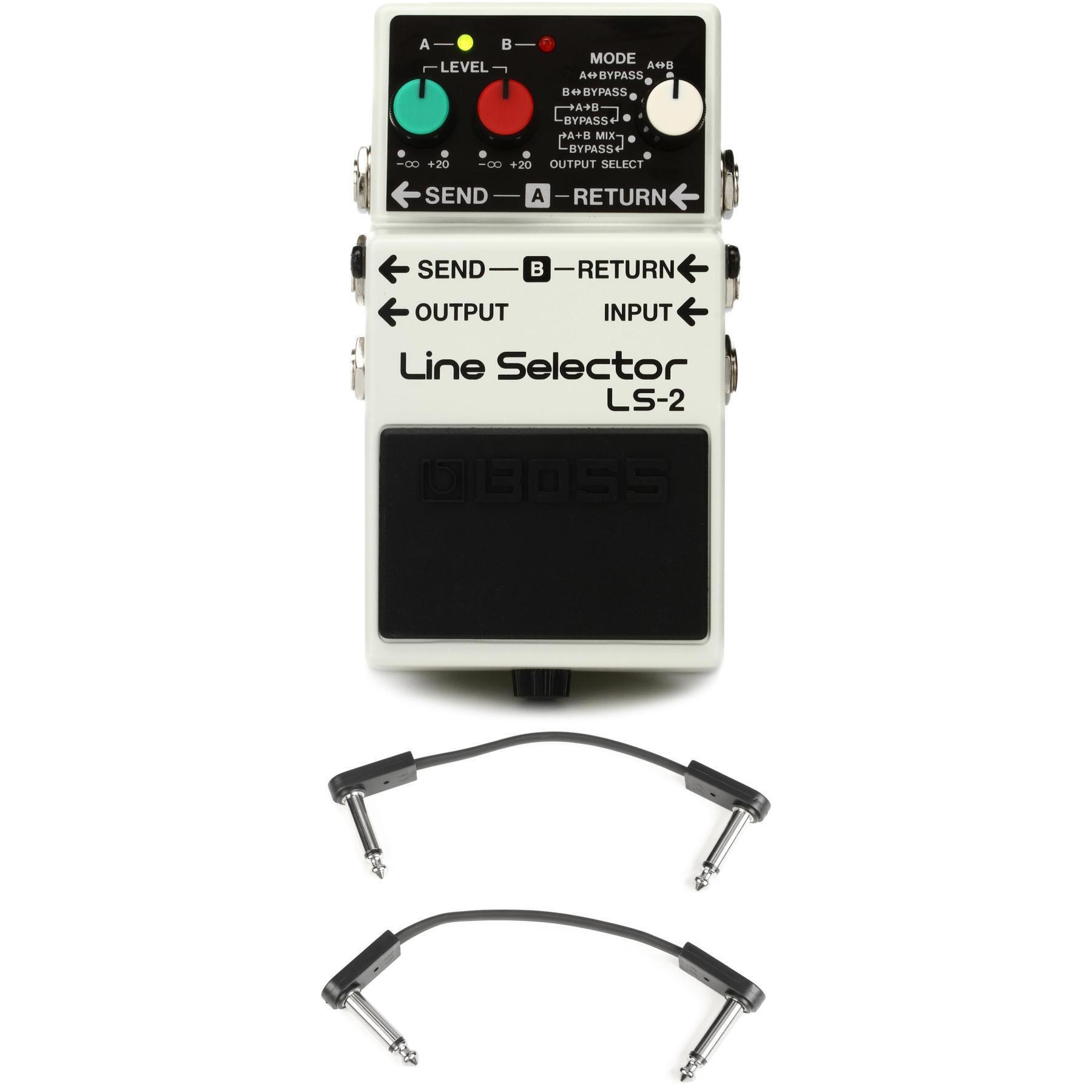Boss LS-2 Line Selector Pedal with EBS Patch Cables | Sweetwater