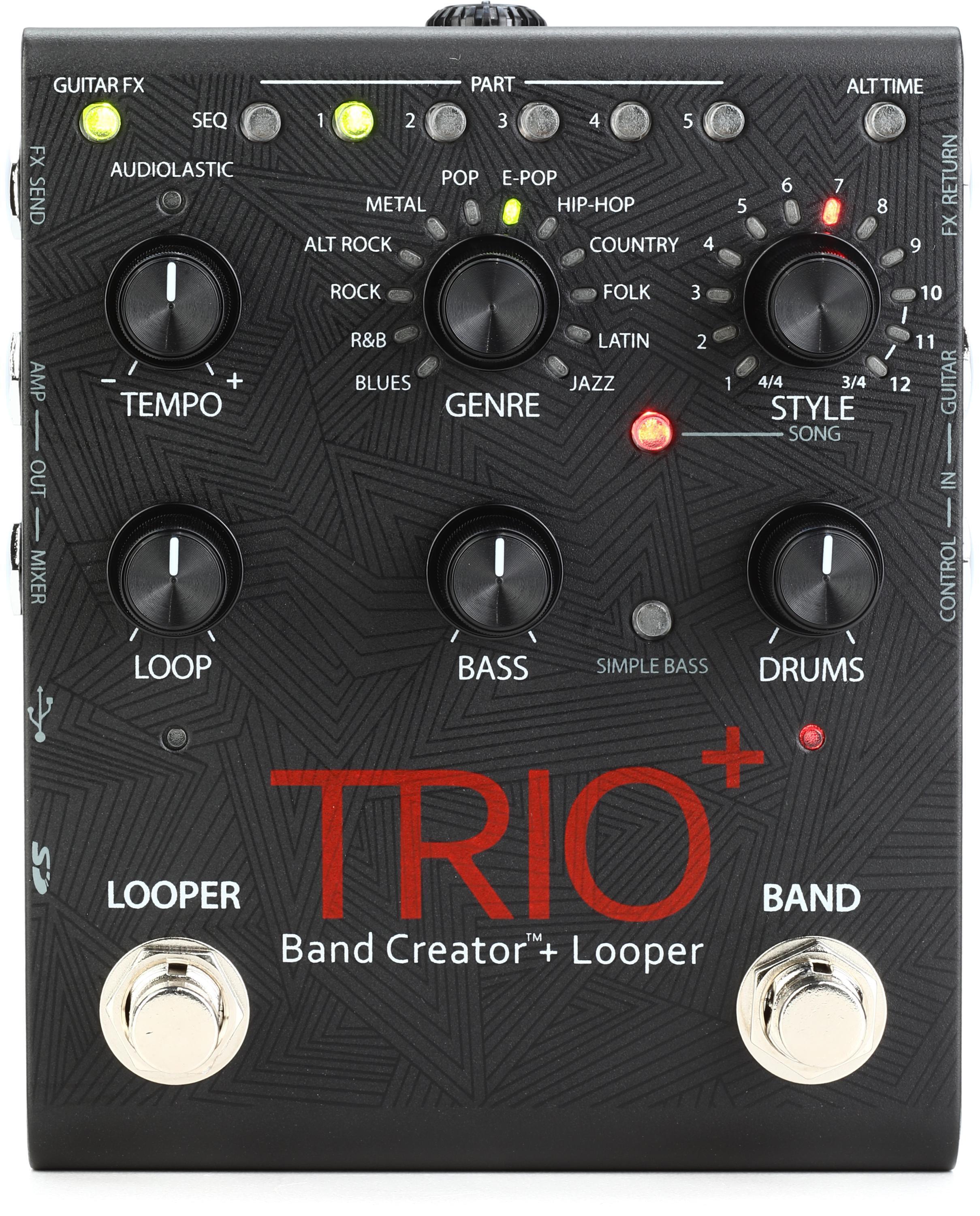 DigiTech Trio+ Band Creator and Looper Pedal with FS3X 3-button