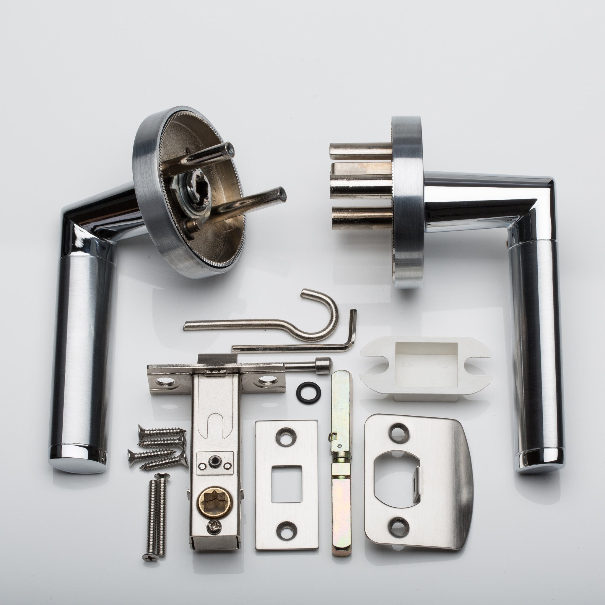 BAI 3032 Modern Passage Door Handle Lever Set with Privacy Pin