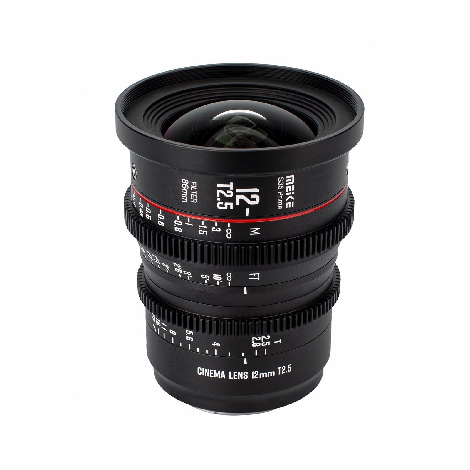 Meike Super 35 Prime Cinema Lens-12mm T2.5 for Canon EF-Mount / Arri P