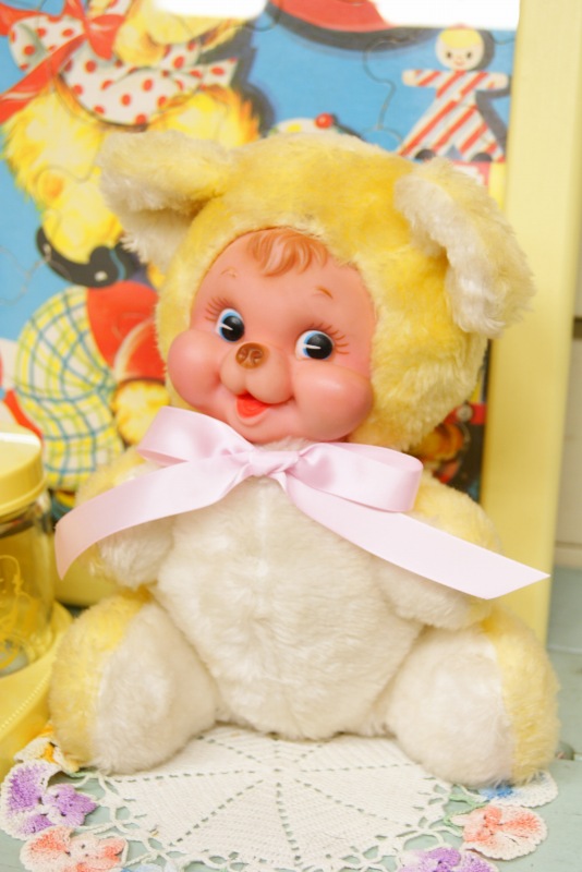 vintage ラシュトンRushtonハッピーベア ラバーフェイスドール