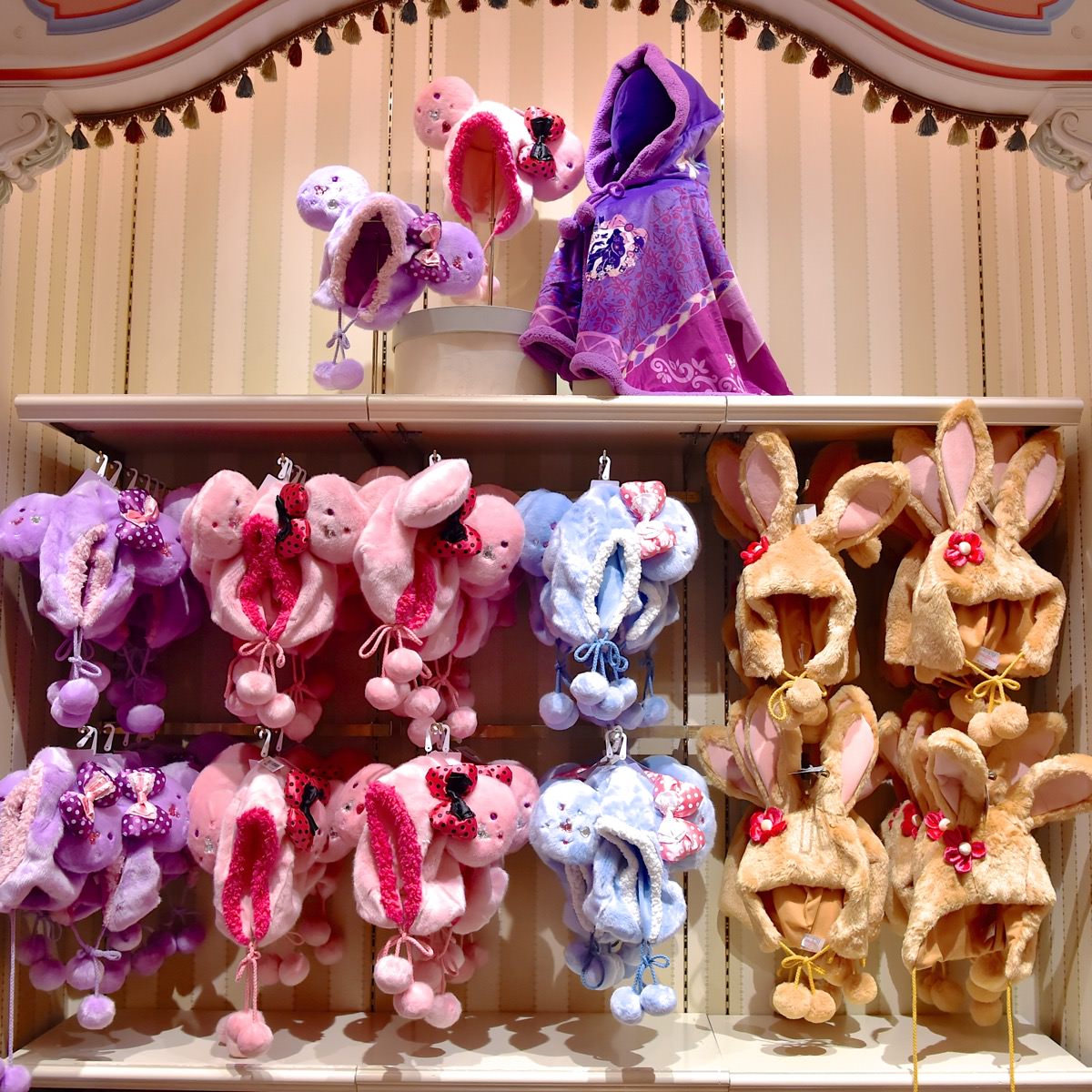 ディズニー ファンキャップ ミニー ピンク 紫