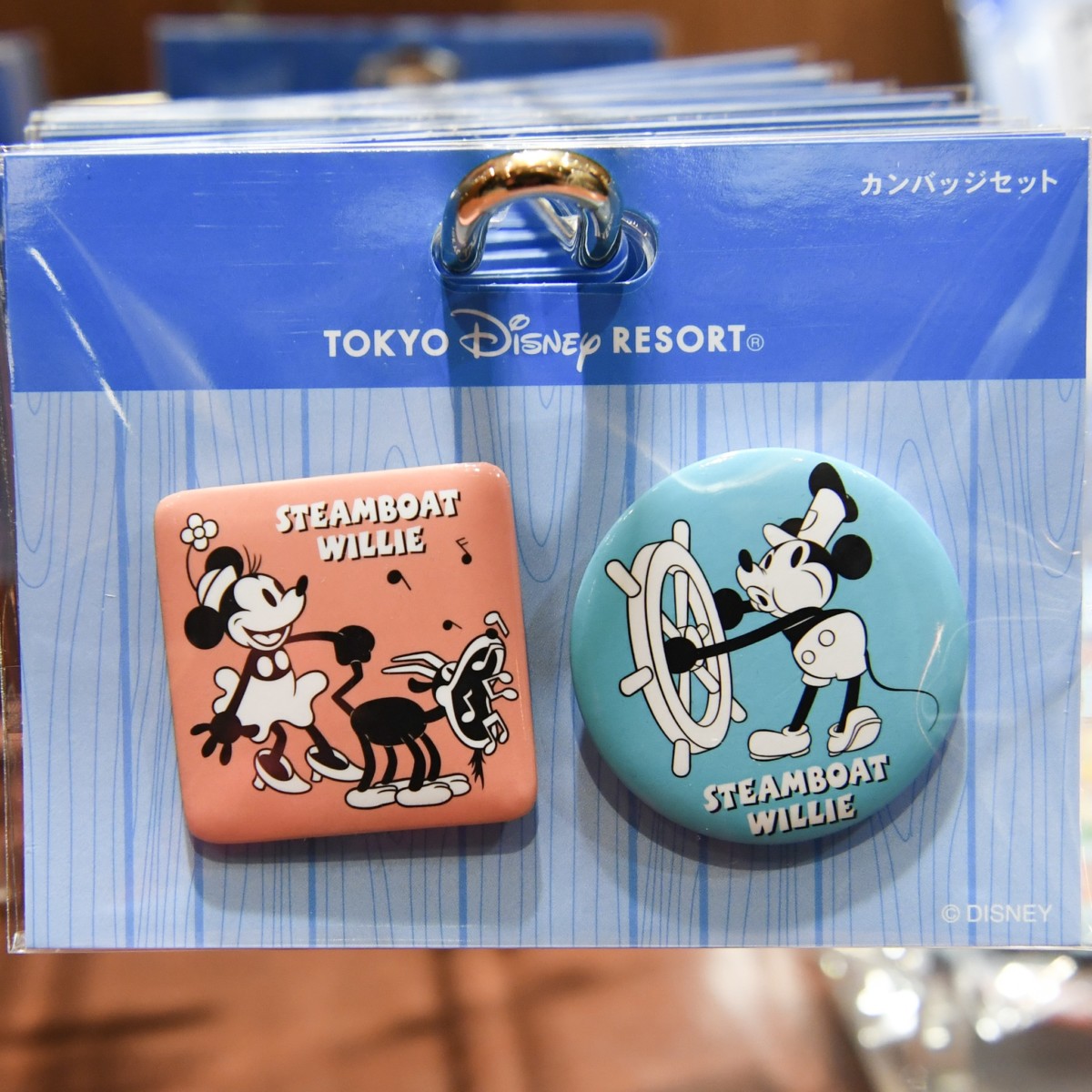 蒸気船ウィリーデザイン！東京ディズニーランド カンバッジセット -