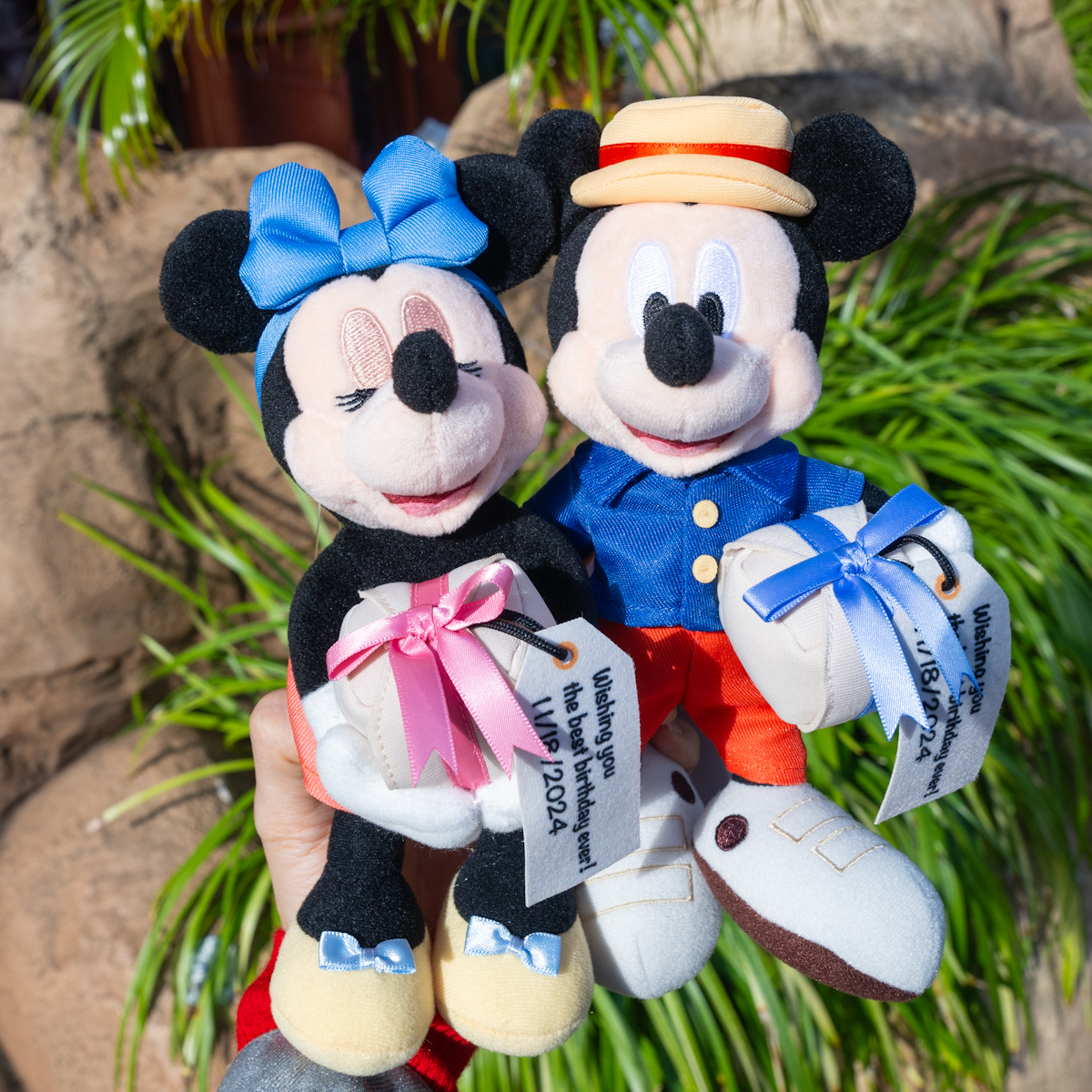 ディズニーシー22周年 ぬいぐるみバッジ ミッキー ミニー 2点 新品タグ