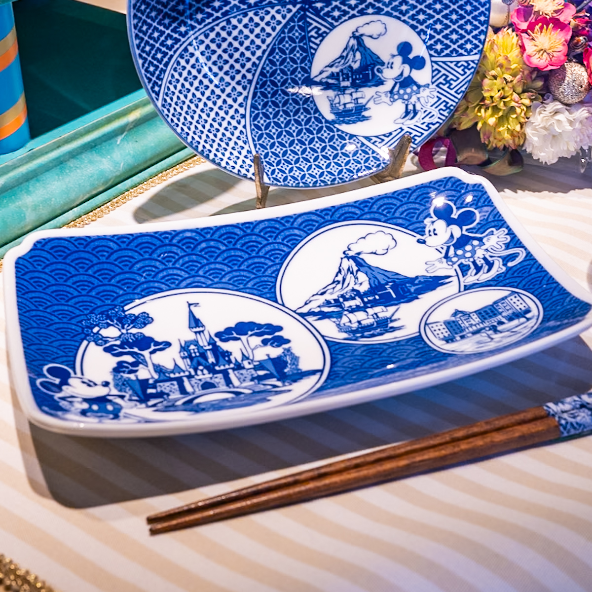 新品 ディズニー ミッキー ドアプレート 2枚セット 牛革 ウエスタン