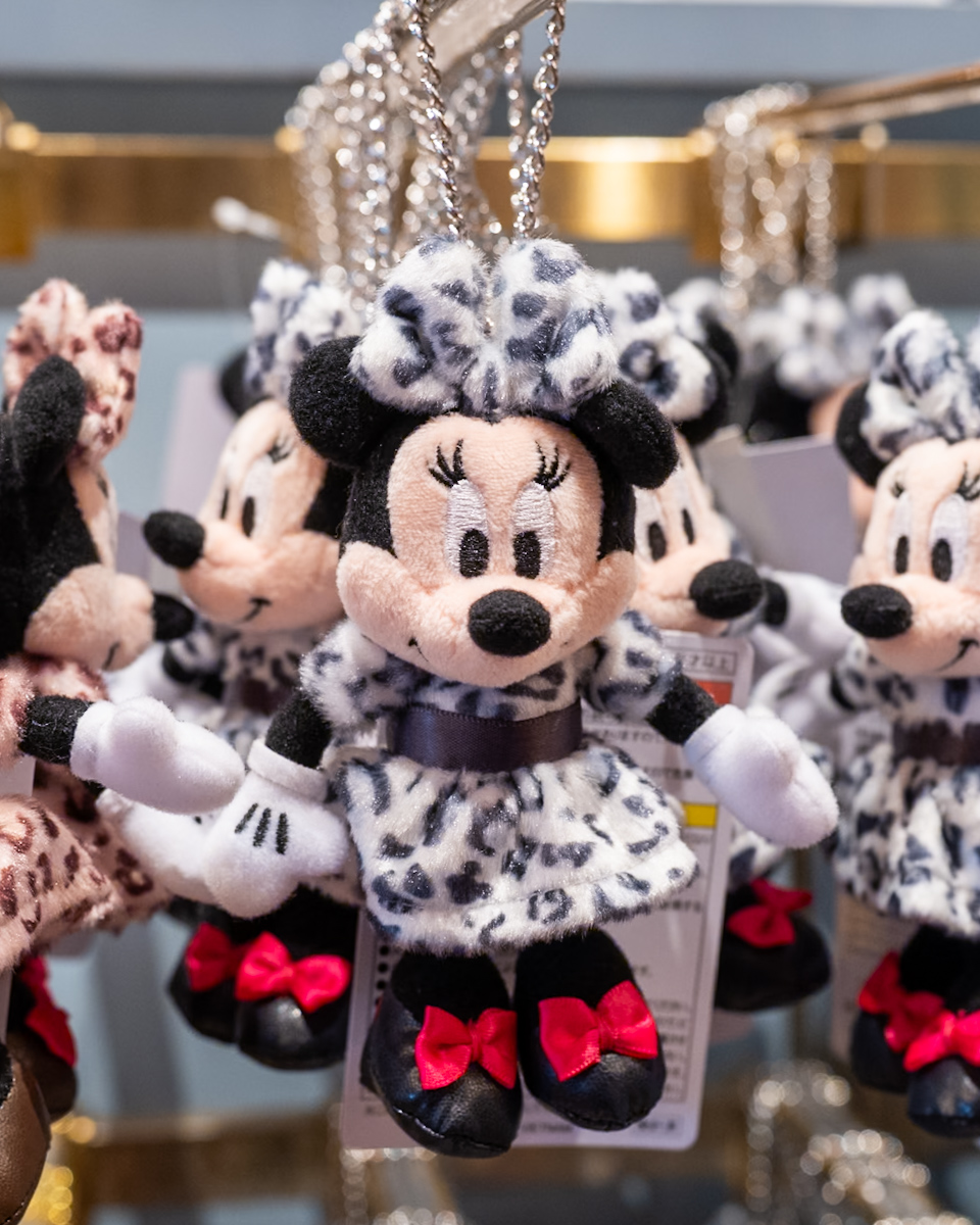 ぴき☆ショルダー ポシェット ポーチ ミニー ヒョウ柄 ぬいぐるみ