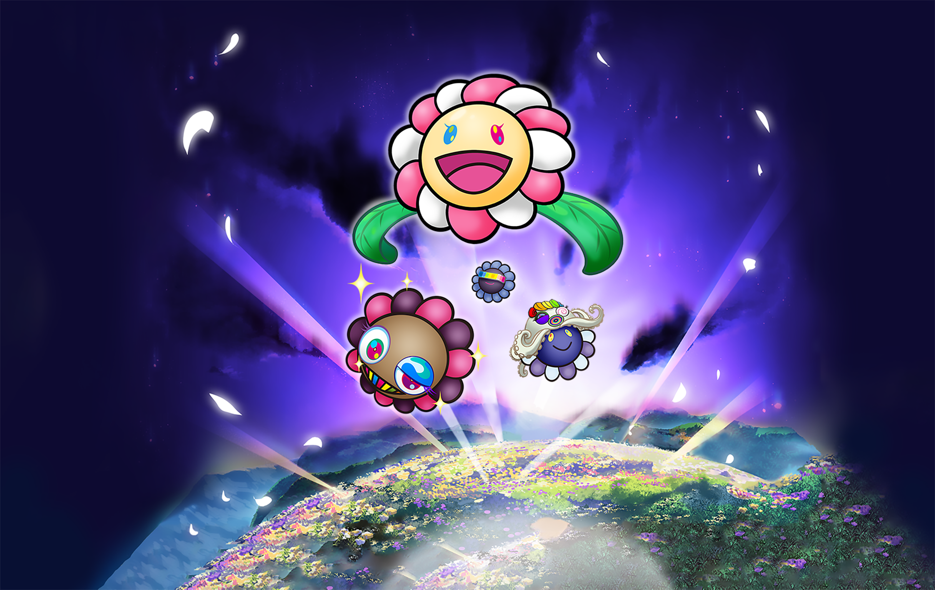 初版】村上隆 108フラワーズ ネオン 日本語版 PSA9 Murakami.Flowers