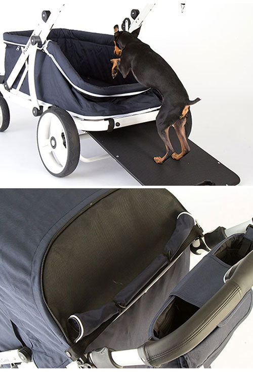 ピッコロカーネ クレア ペットカート 多機能 低重心 スロープ付 マット