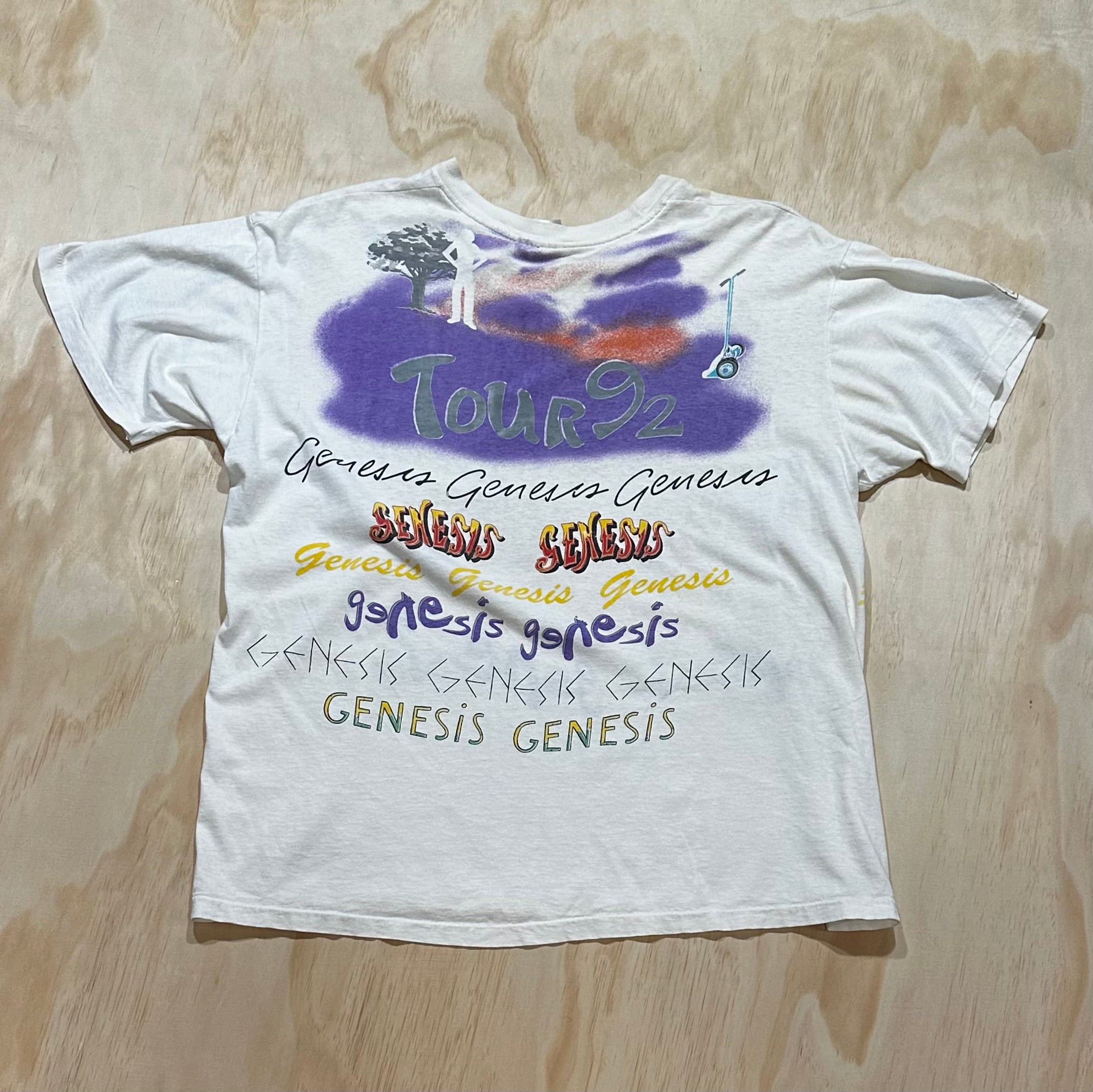 Vintage 1990s Genesis Band T-Shirt 'All Over Print'- '92 Tour