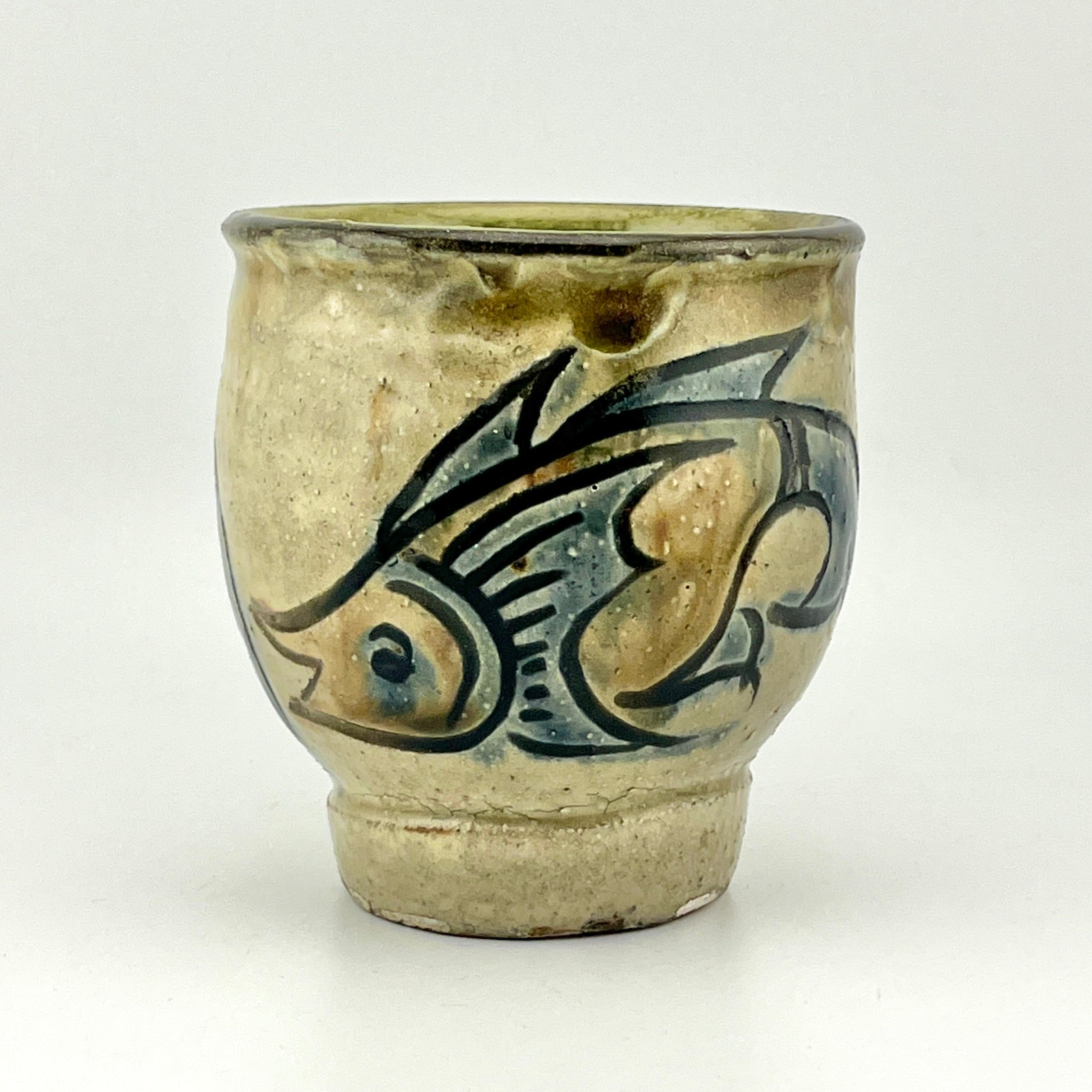 りー様専用！本人書付共箱！人間国宝 金城次郎 指カキ茶碗 栞 共箱 美