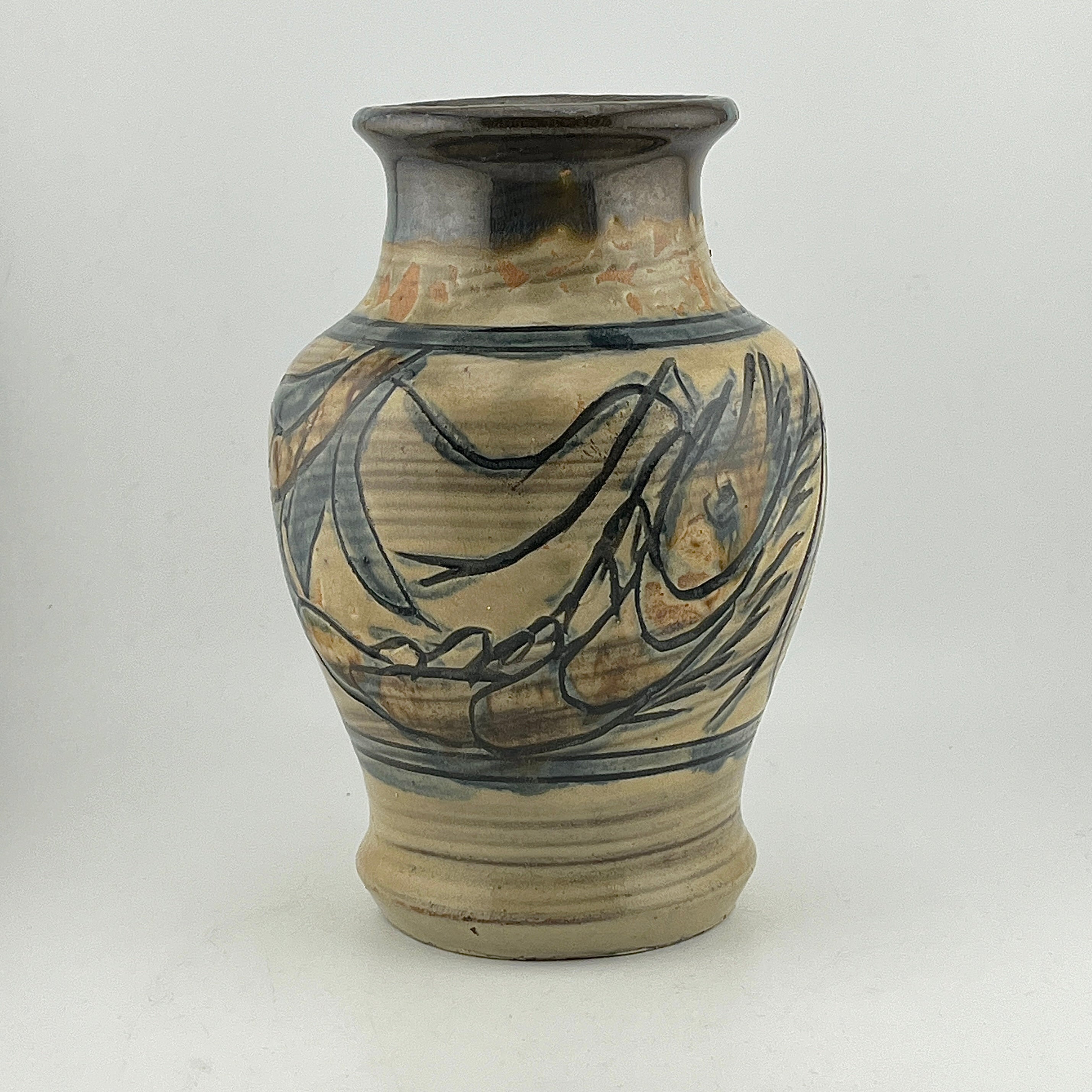 壺屋焼 魚文 壷 [B31356] 壺屋焼 魚文 壷 [B31356] 壺屋焼 魚文