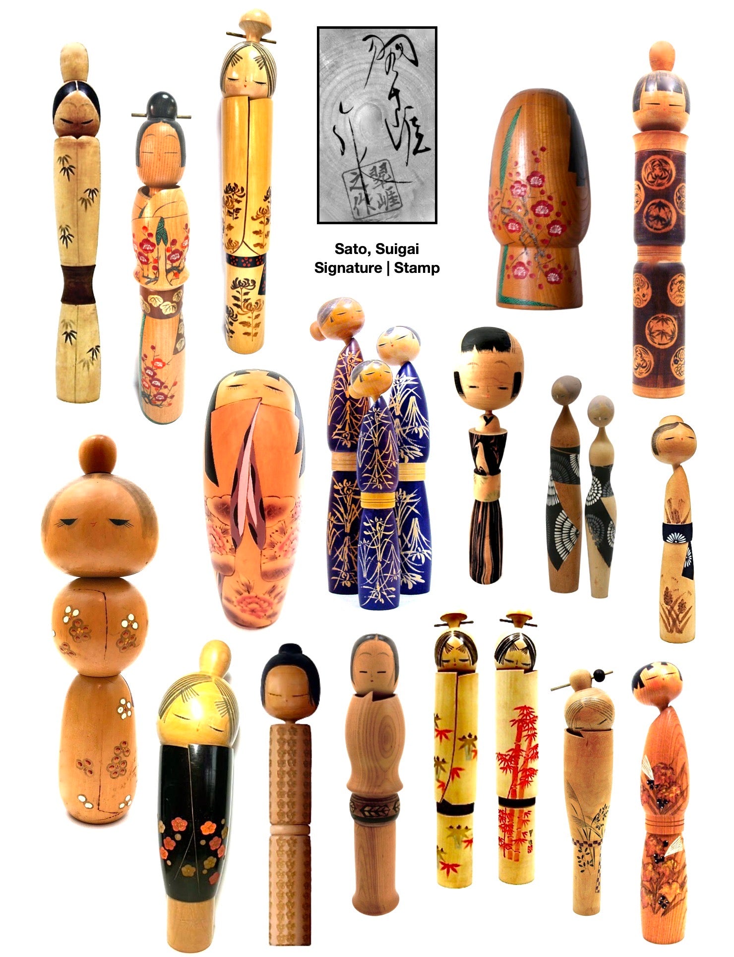 Vintage Japanese Sosaku Kokeshi by Sato, Suigai