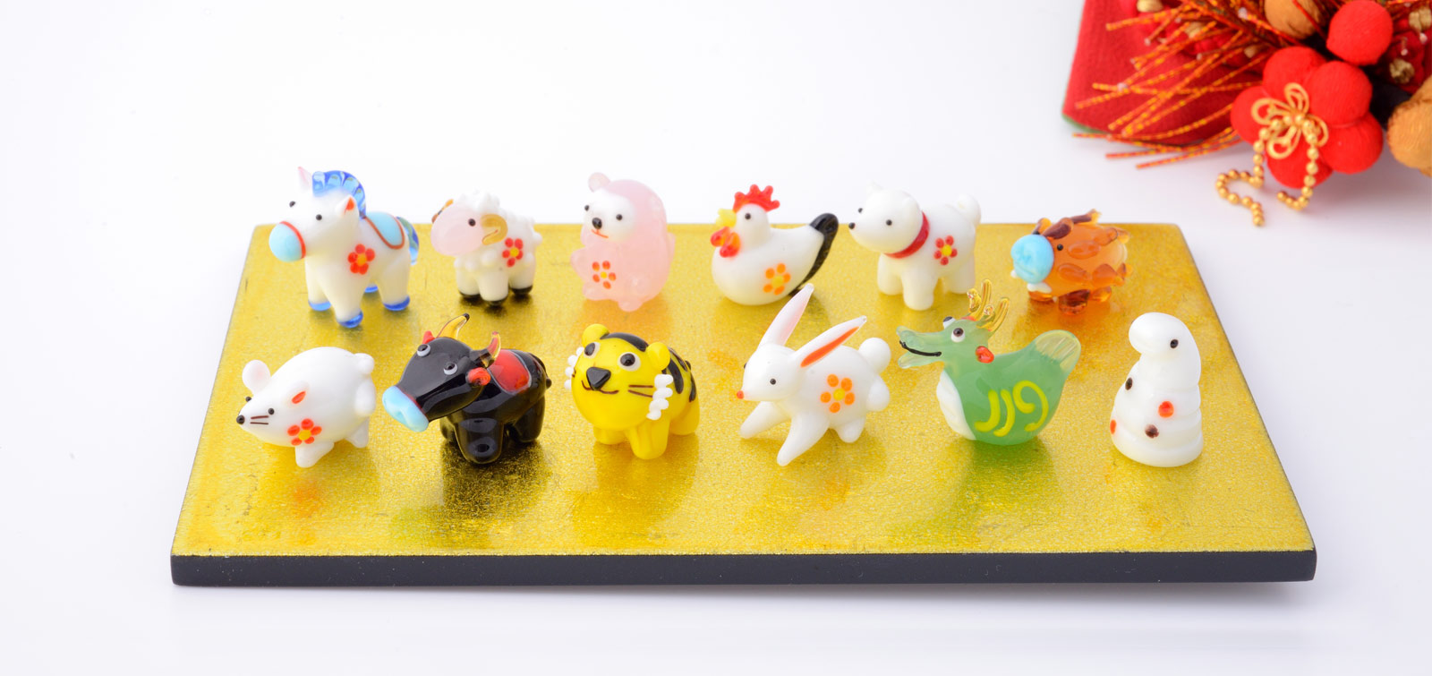 とらっちょ様専用 ガラス細工 ミニチュア ミニチュア ガラス細工 干支