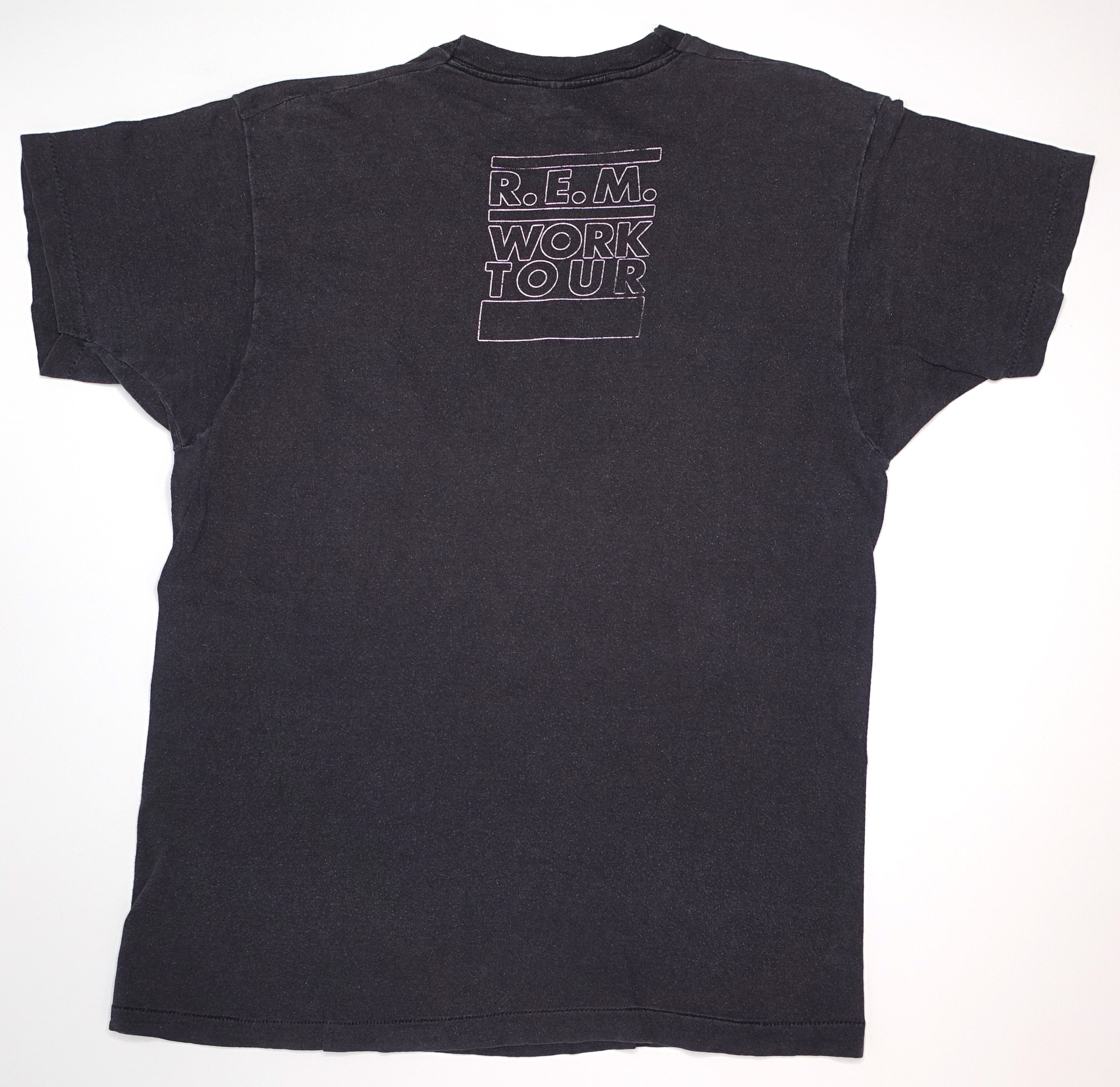 R.E.M. ‎– Rectangle Band Photo Work / Document 1987 Tour Shirt Size XL