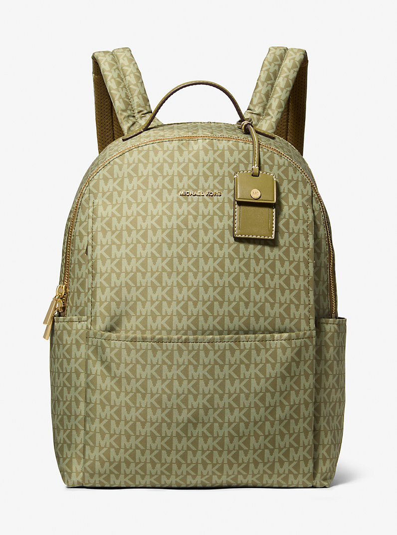 Sable Large Printed Signature Logo Backpack in PISTACHIO - Sale