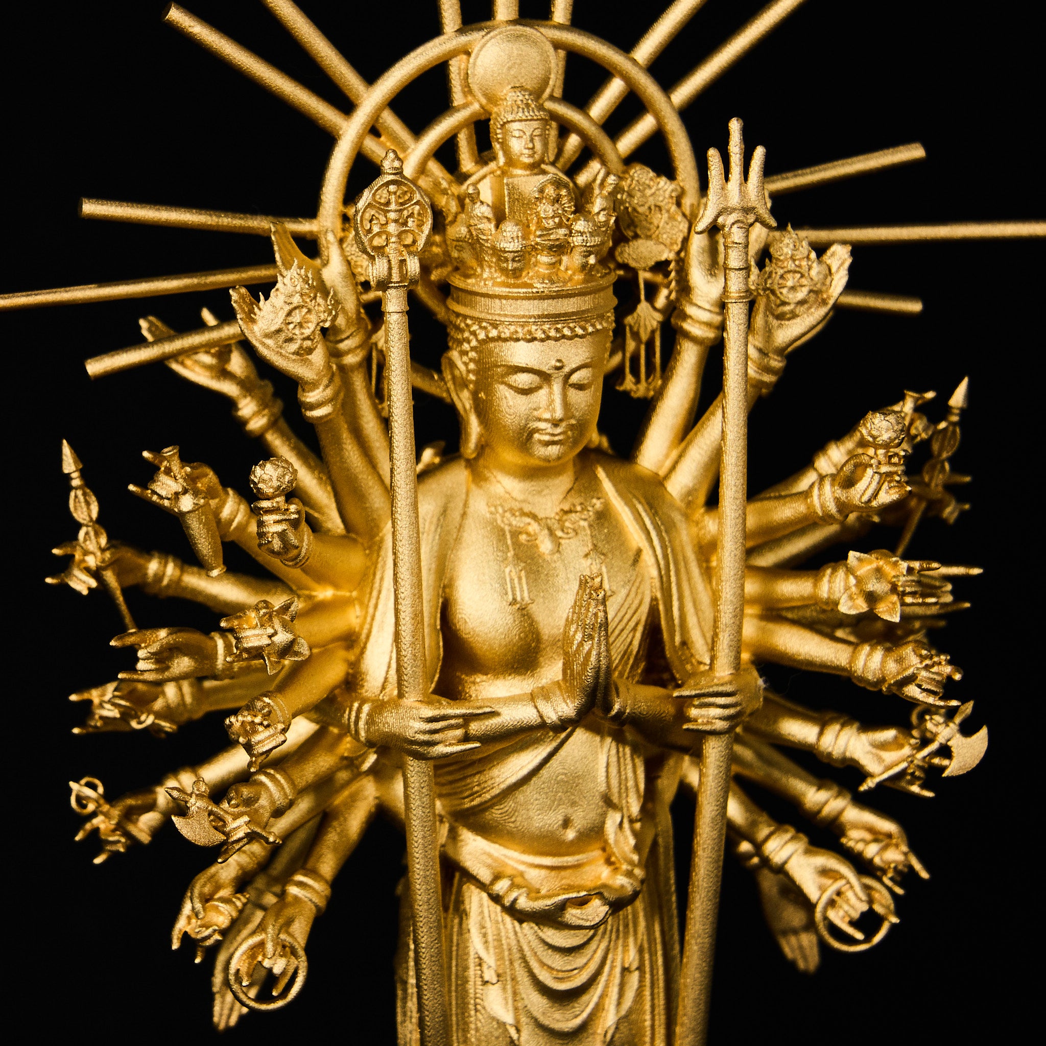 最高鑑定 2021年 千手観音 金メッキ銅メダル 45mm PF70UC 仏像 最高