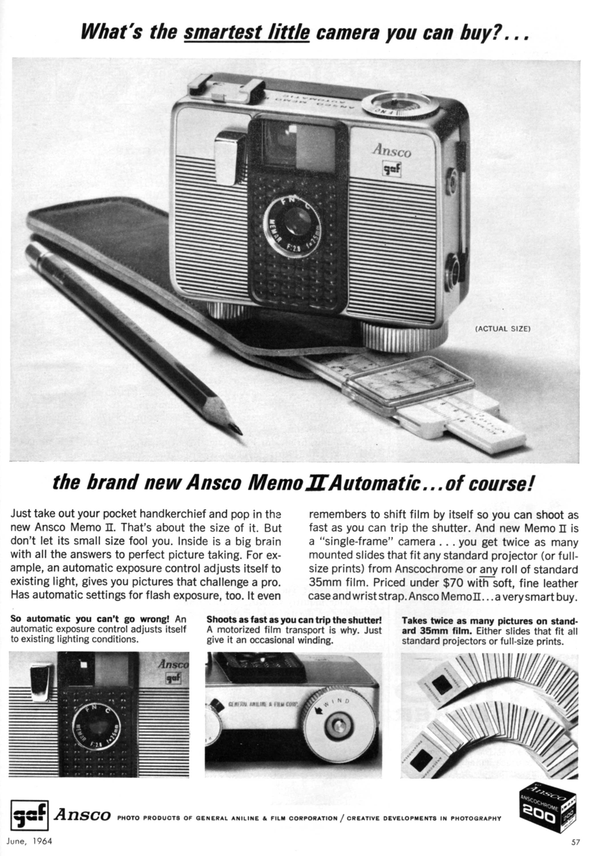 Ansco / GAF Memo II Automatic (1964) - mike eckman dot com