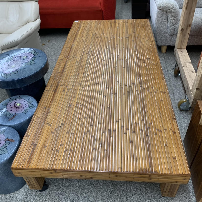 梅里竹芸 キャスター付きサイドテーブル 竹製 梅里竹芸 キャスター付き