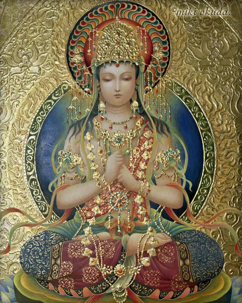 祈りのような絵――テンペラ12号作品『大日如来』、完成しました | 奥田