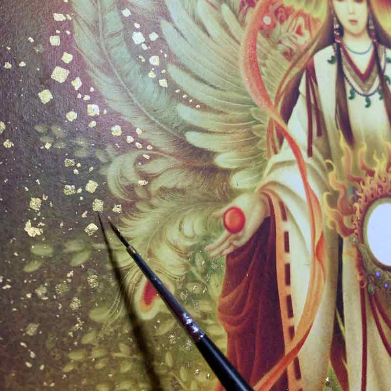 宇宙波動絵画】ミカドスサノオ月読命天照大御神 強力エナジーアートA4