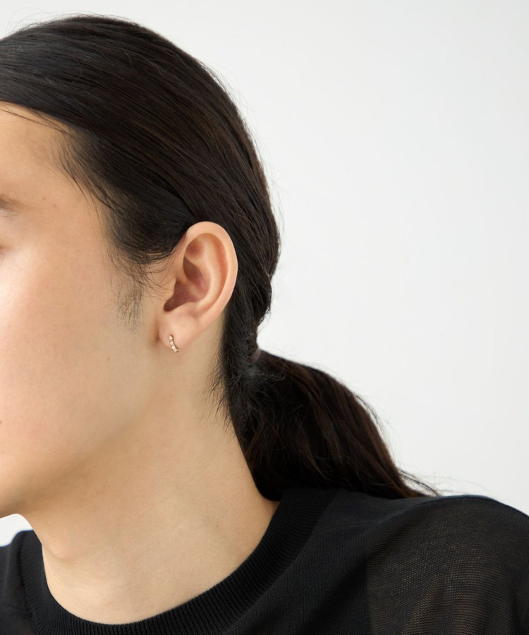 ハンサムピンク] K10MPG スタッズ フープイヤリング（740758