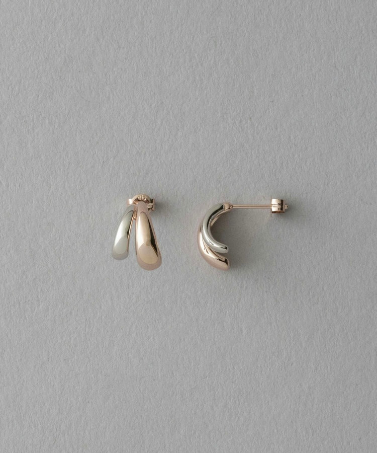 バイカラー ダブルライン ピアス（872216-872217） ｜ women