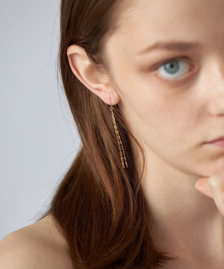 ペタルチェーン フリンジ ピアス（872234-35-36） ｜ women